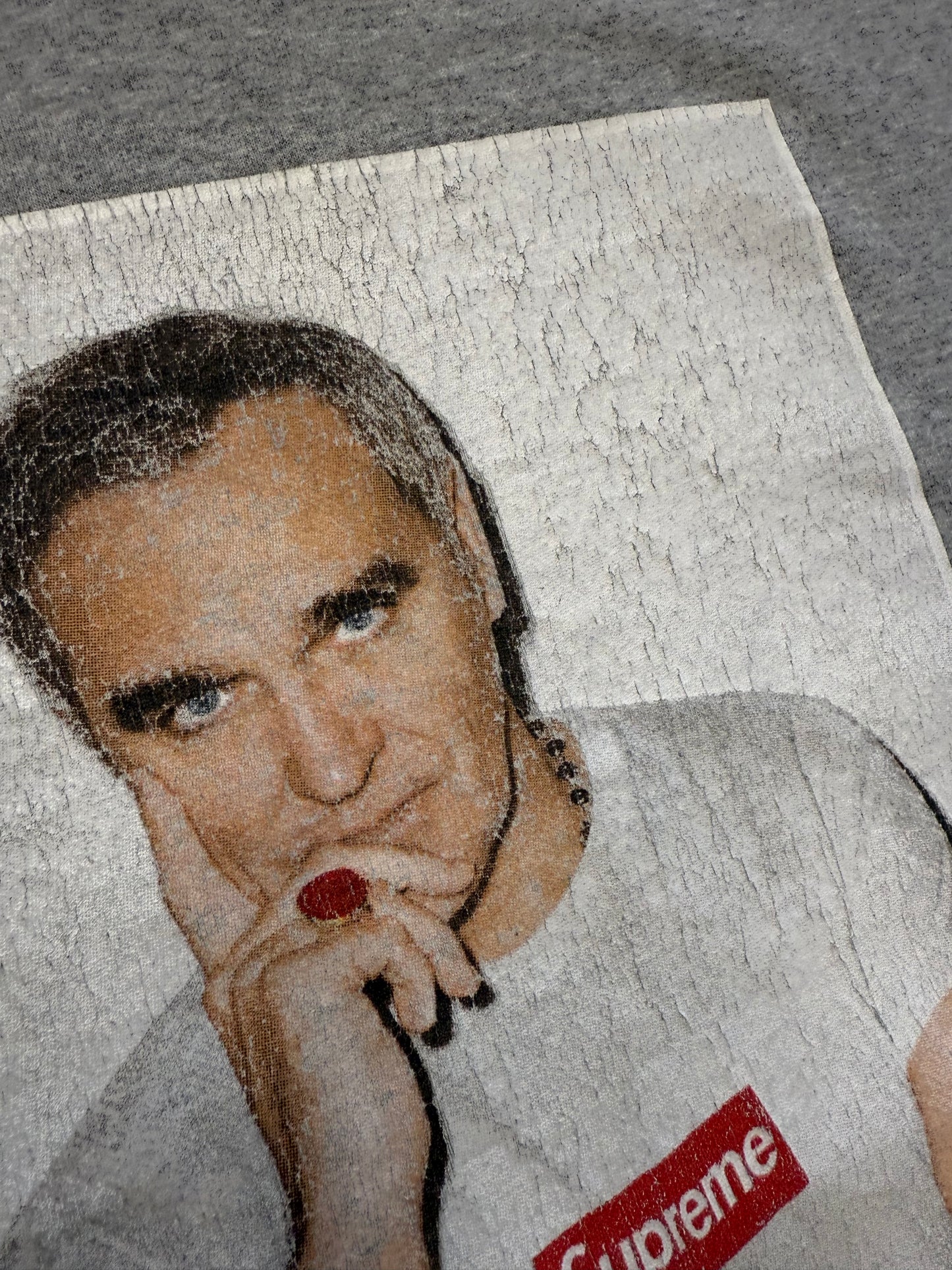 SS16 SUPREME MORRISSEY TEE (GREY) (L)
