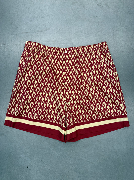 VALENTINO GARAVANI TOUTE LA V PRINTED SILK BERMUDA SHORTS