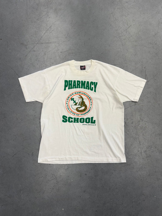 90S FAMU PHARMACY SCHOOL "A HARD PILL TO SWALLOW" TEE (FOTL BEST TAG)
