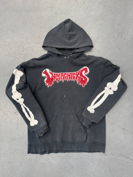 00'S LUNACHICKS BONE SLEEVE PULLOVER HOODIE (LEE TAG)
