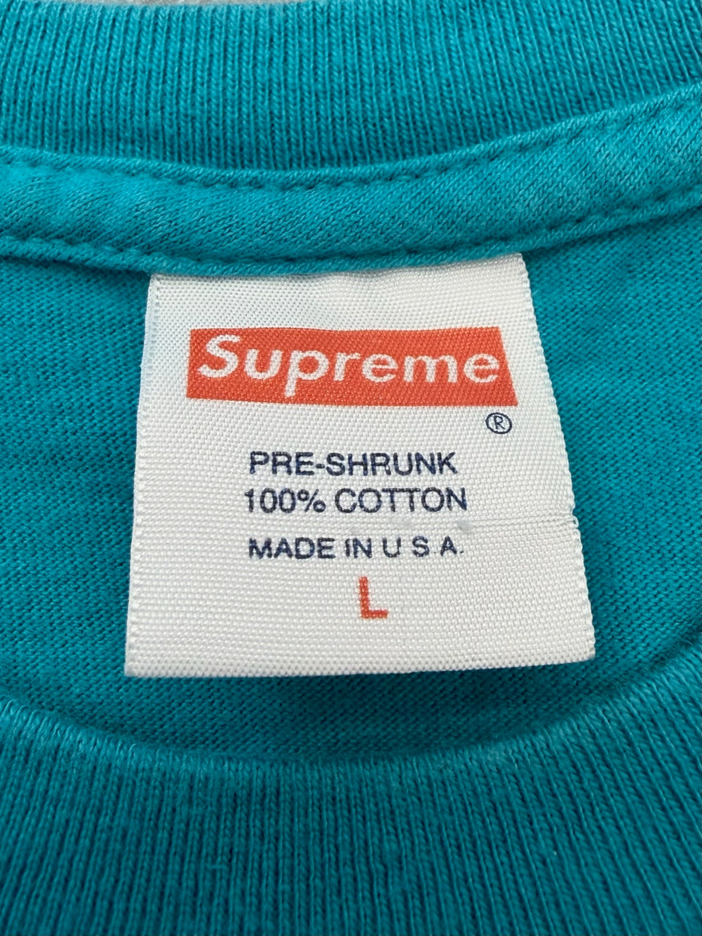 SS13 SUPREME BLING BOX LOGO TEE - TEAL
