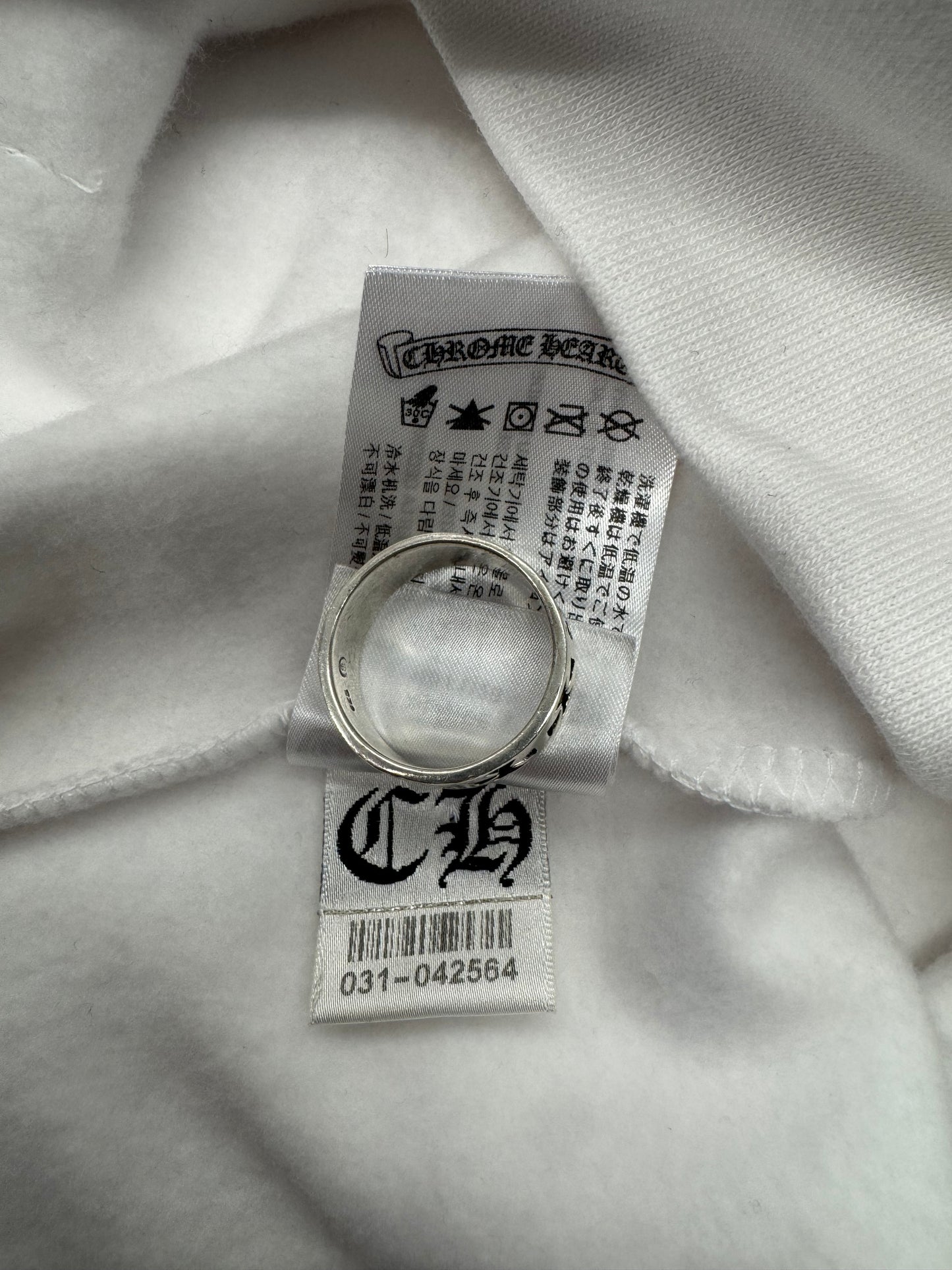 CHROME HEARTS VERTICAL LOGO HOODIE - WHITE
