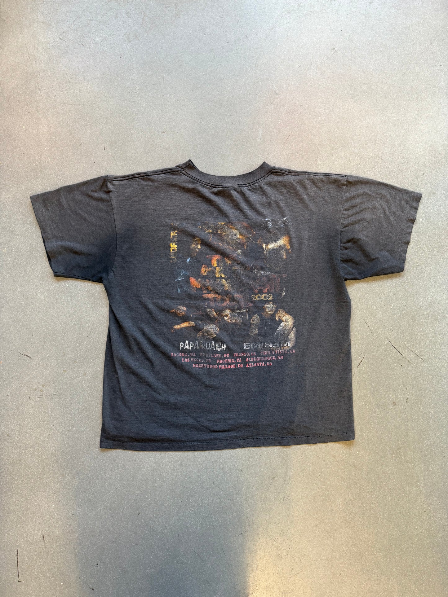 2002 THE ANGER MANAGEMENT TOUR EMINEM FADED RAP TEE (AMERICAN TAG)