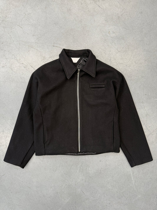 BOTTEGA VENETA CROPPED WOOL ZIP-UP JACKET