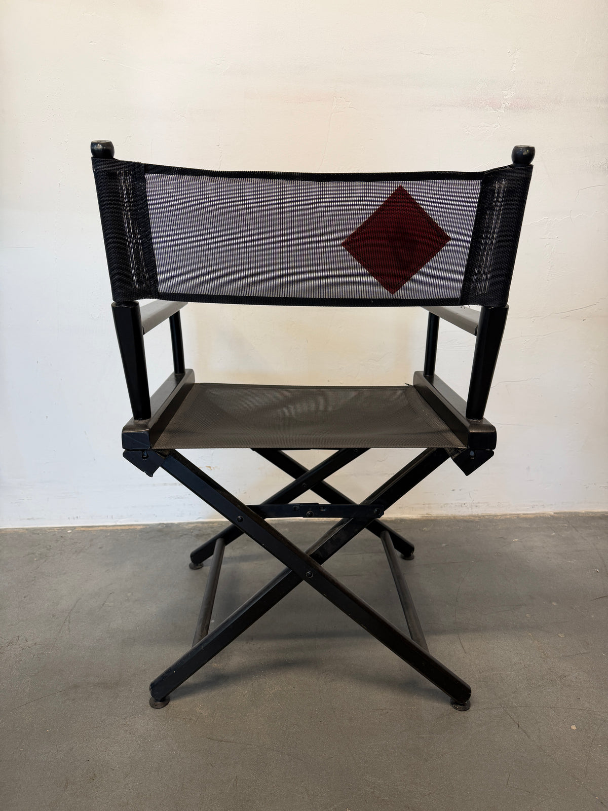 90'S VINTAGE NIKE RUBBER PATCH BLACK MESH DIRECTORS CHAIR