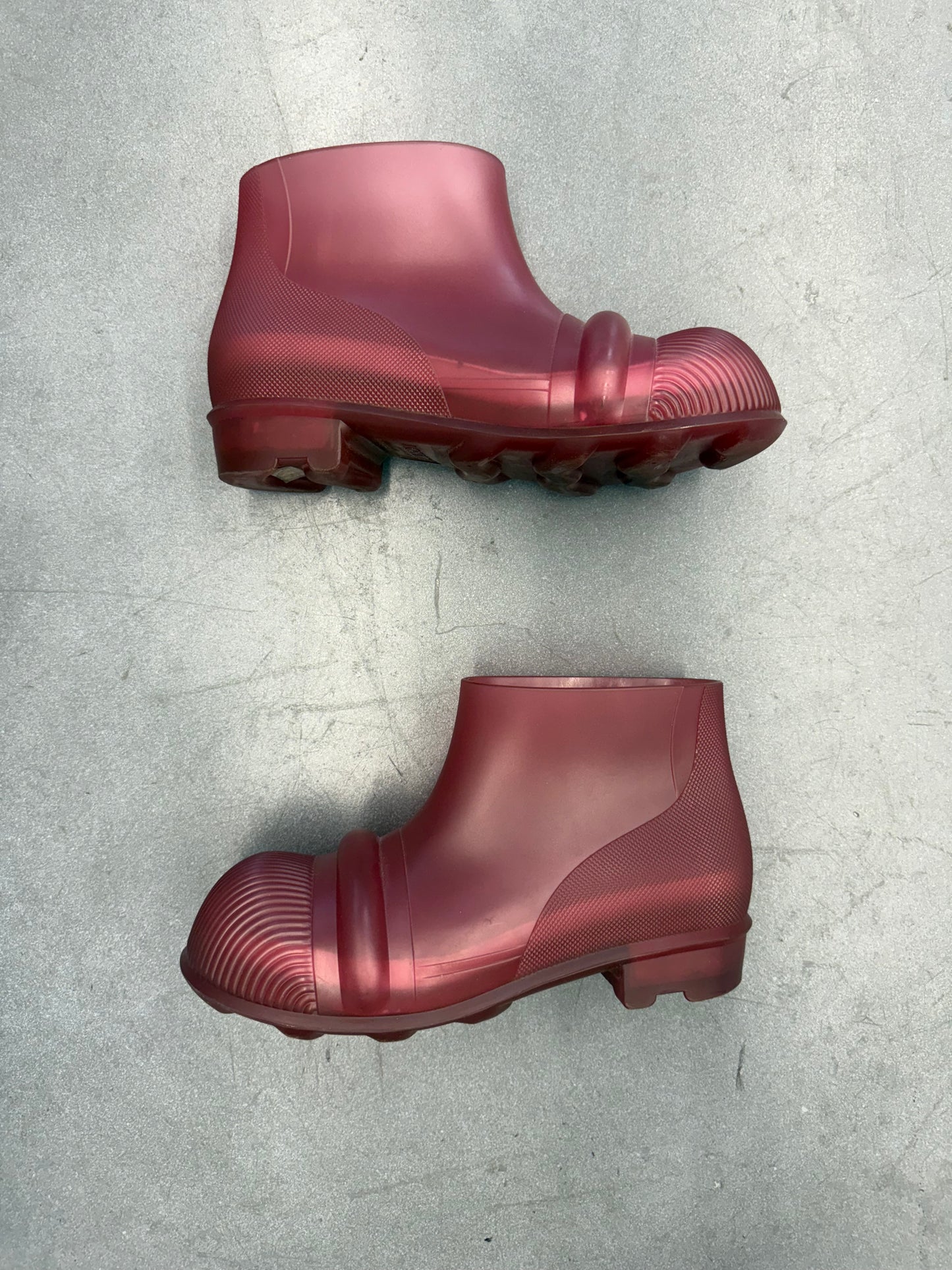 LOEWE SIZE 43 MEN'S MOLDED TRANSPARENT RUBBER BOOT