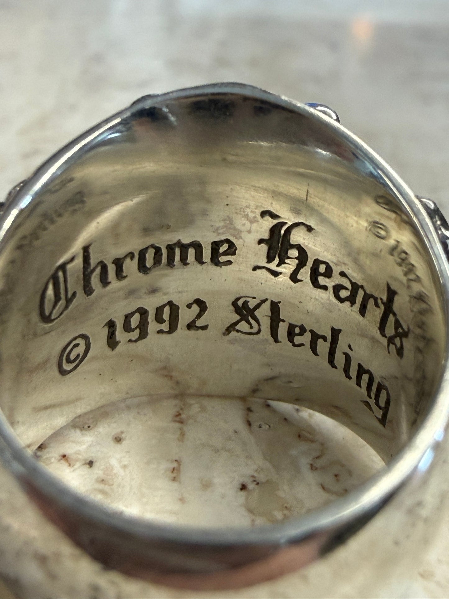 CHROME HEARTS KEEPER SILVER RING