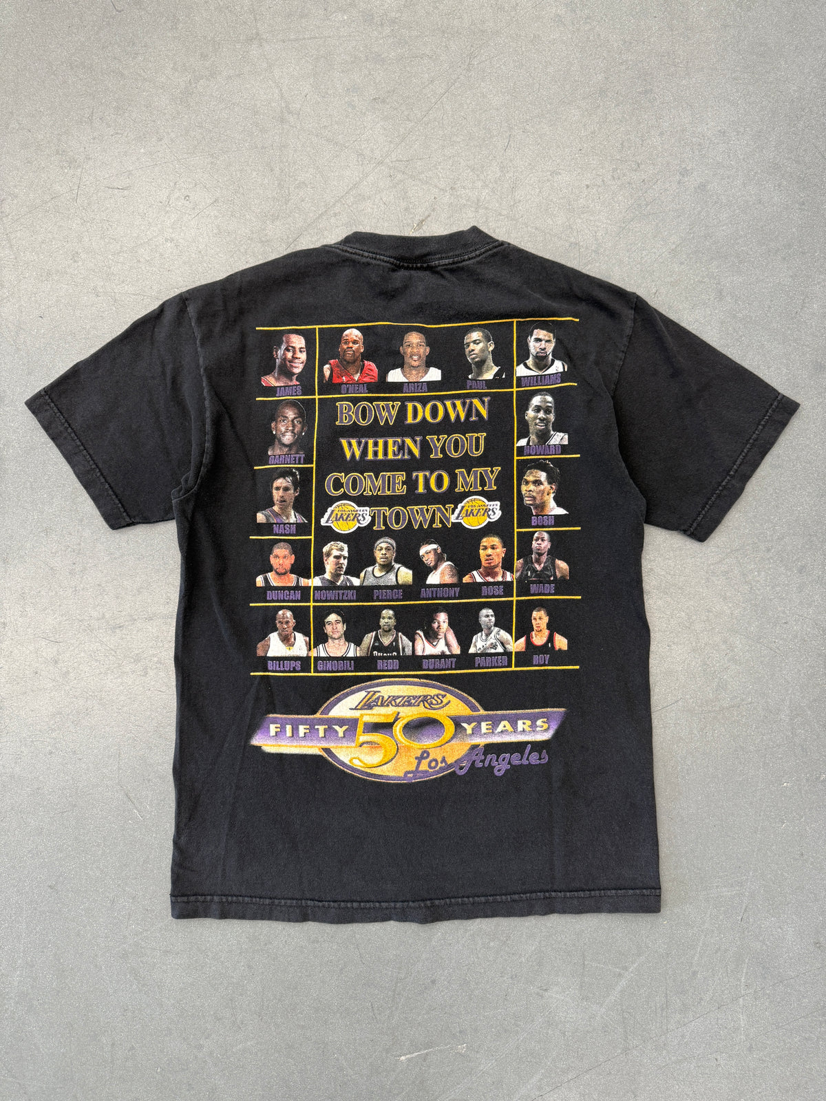Y2K KOBE BRYANT 50 YEARS LONG LOS ANGELES LAKERS TEE (ALSTYLE TAG)