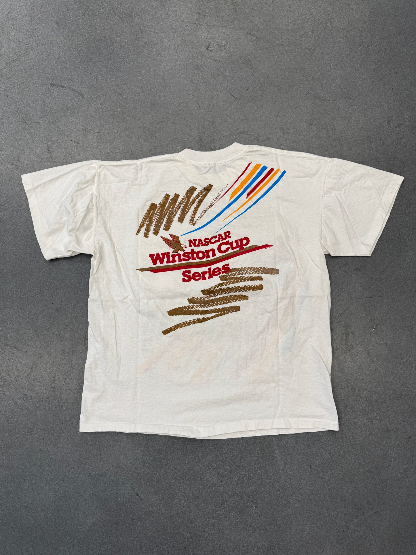 1992 BRISTOL NASCAR WINSTON CUP SERIES TEE  (AMERICAN BORN TAG)