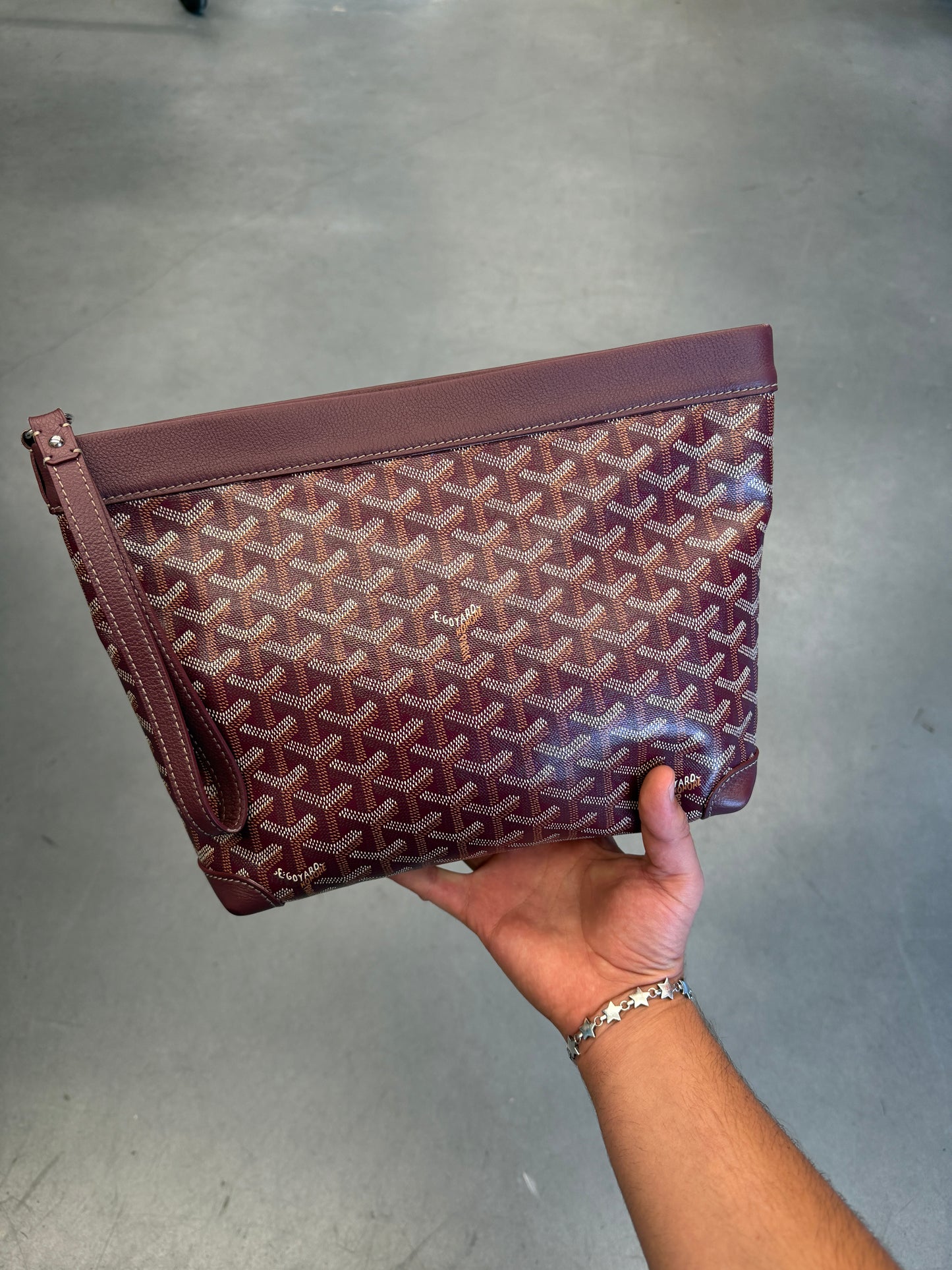 GOYARD CONTI POUCH - BURGUNDY