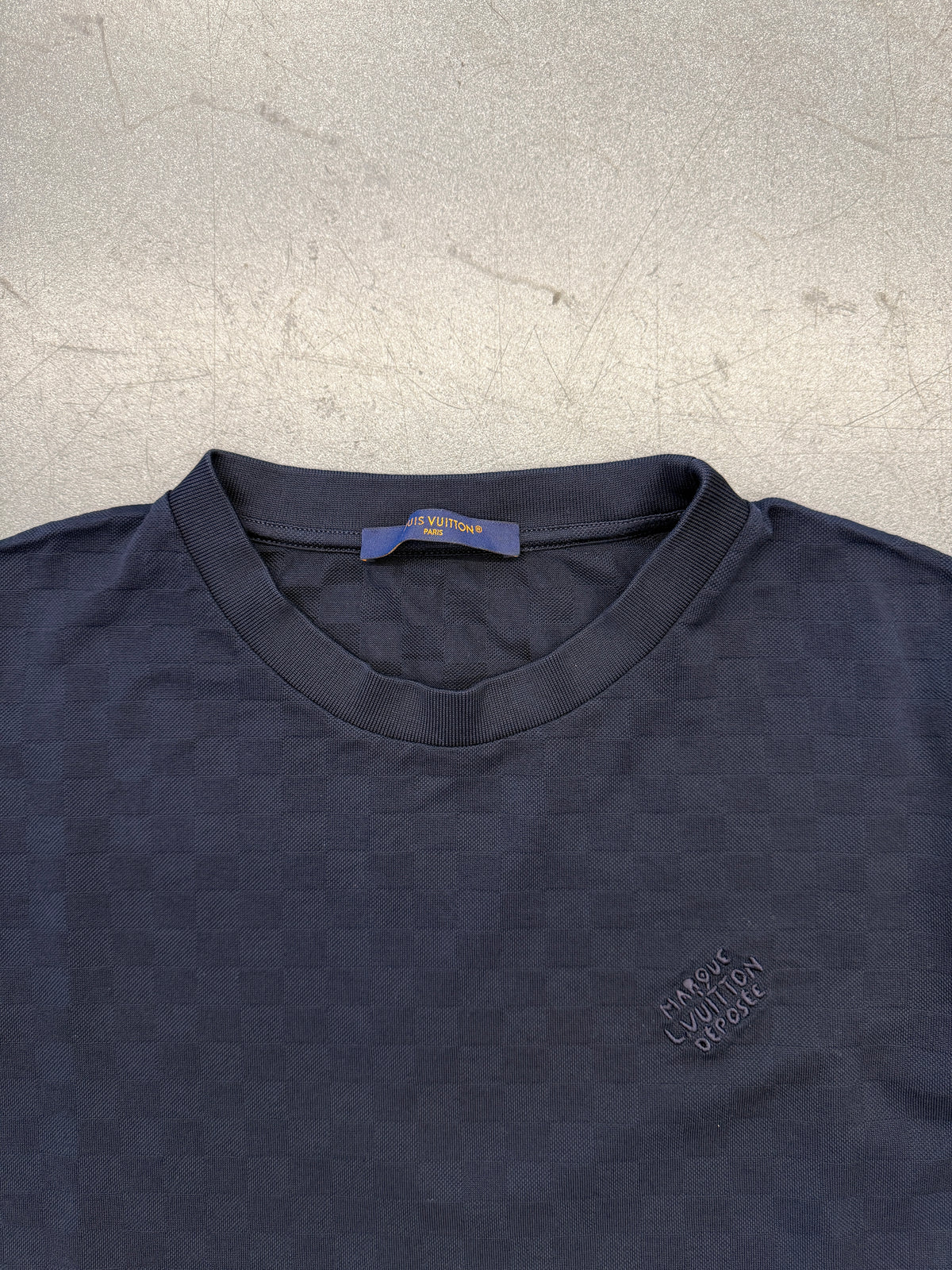 LOUIS VUITTON DAMIER COTTON PIQUE TEE