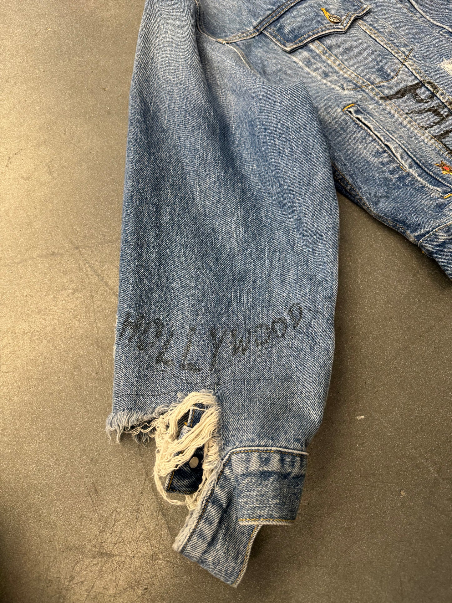 PALY HOLLYWOOD TRY-HARD DENIM TRUCKER JACKET