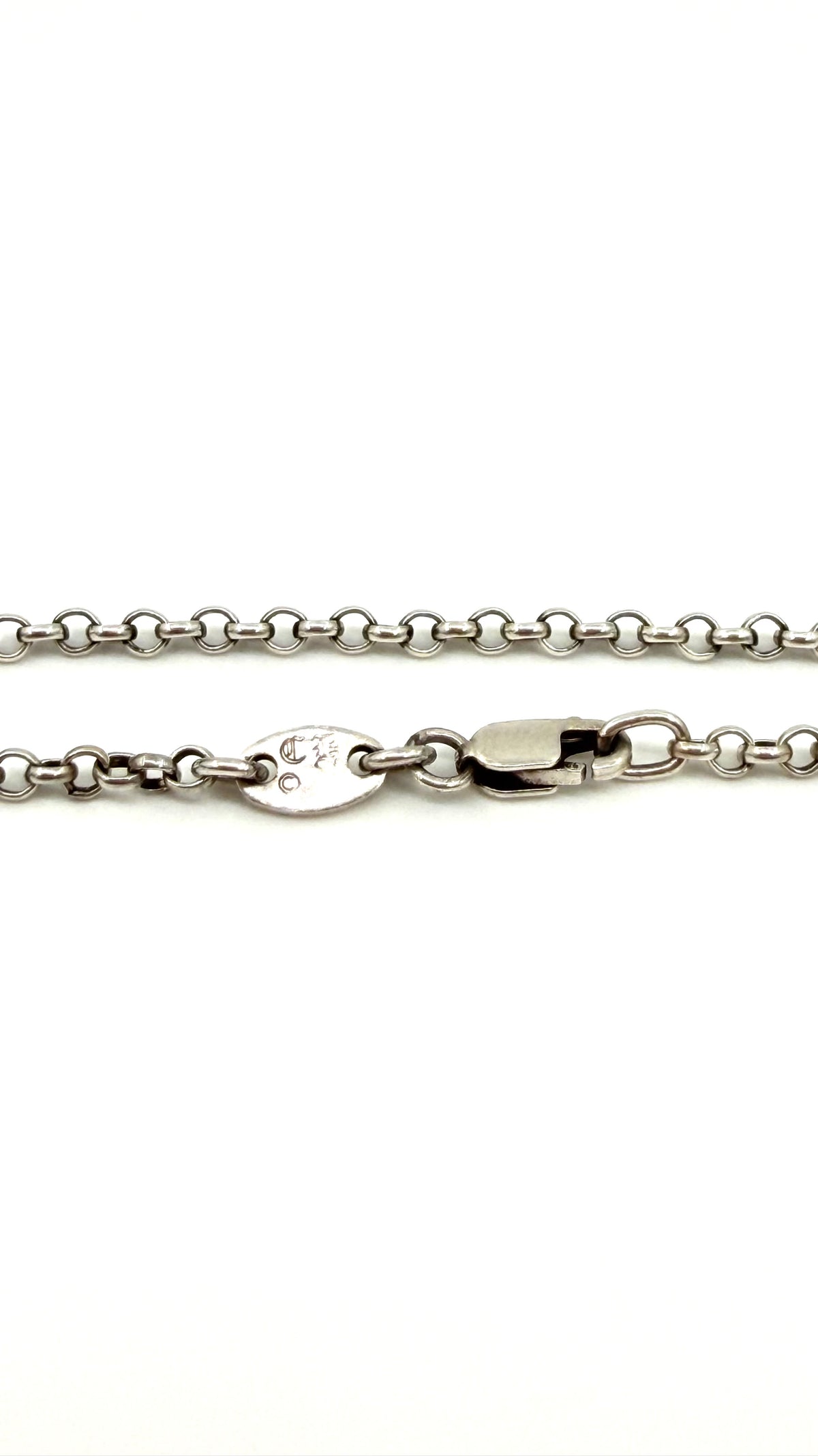 CHROME HEARTS SILVER ROLL CHAIN NECKLACE - 24"