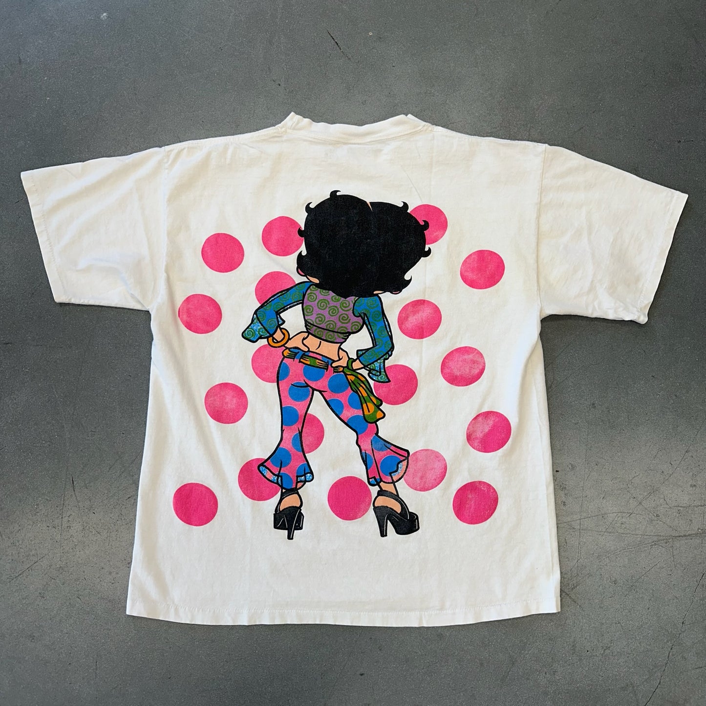 1993 BETTY BOOP POLKA DOT HIPPIE TEE (CHANGES TAG)