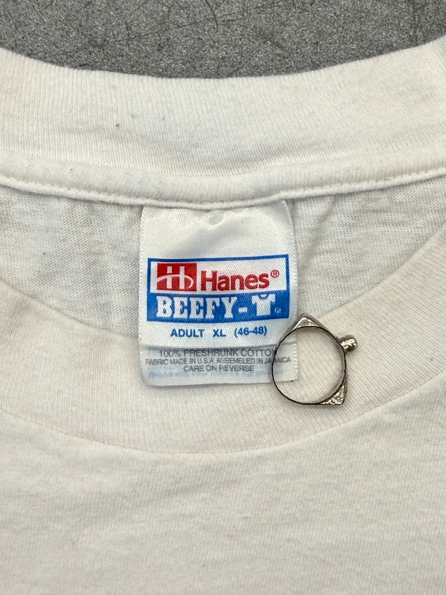 90'S XANAX ALPRAZOLAM "ANXIETY HAS MANY FACES BUT THERE IS ONLY ONE" TEE (HANES BEEFY-T TAG)