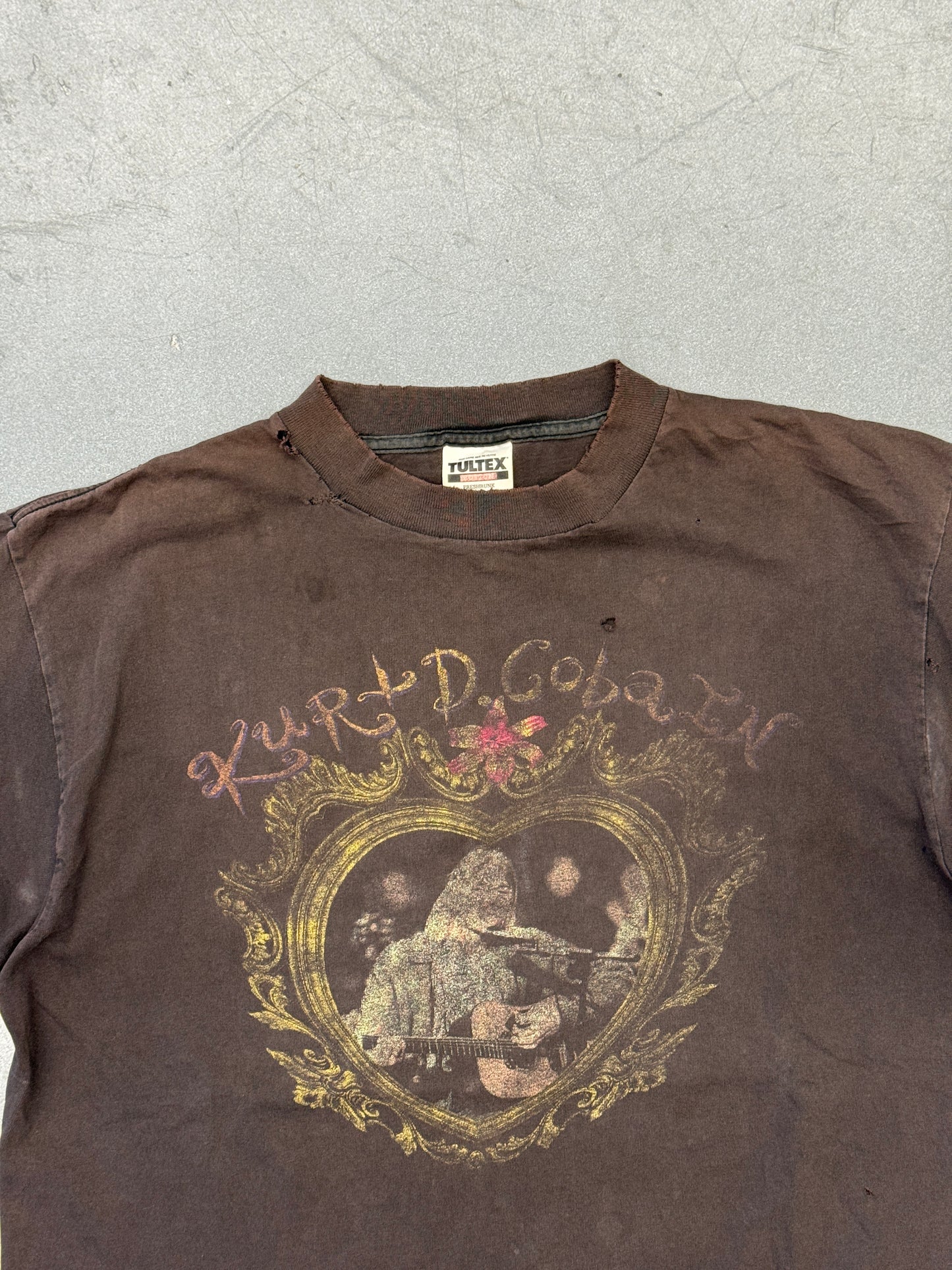 1994 KURT COBAIN MTV UNPLUGGED "THE SUN IS GONE BUT I HAVE A LIGHT" MEMORIAL TEE (TULTEX TAG)