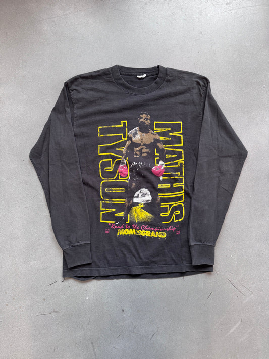 1995 MIKE TYSON VS BUSTER MATHIS "ROAD TO THE CHAMPIONSHIP" LS TEE (CUT TAG)
