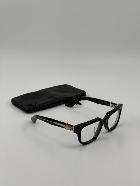 CHROME HEARTS VAGILLIONAIRE II EYEGLASSES - BLACK/GOLD