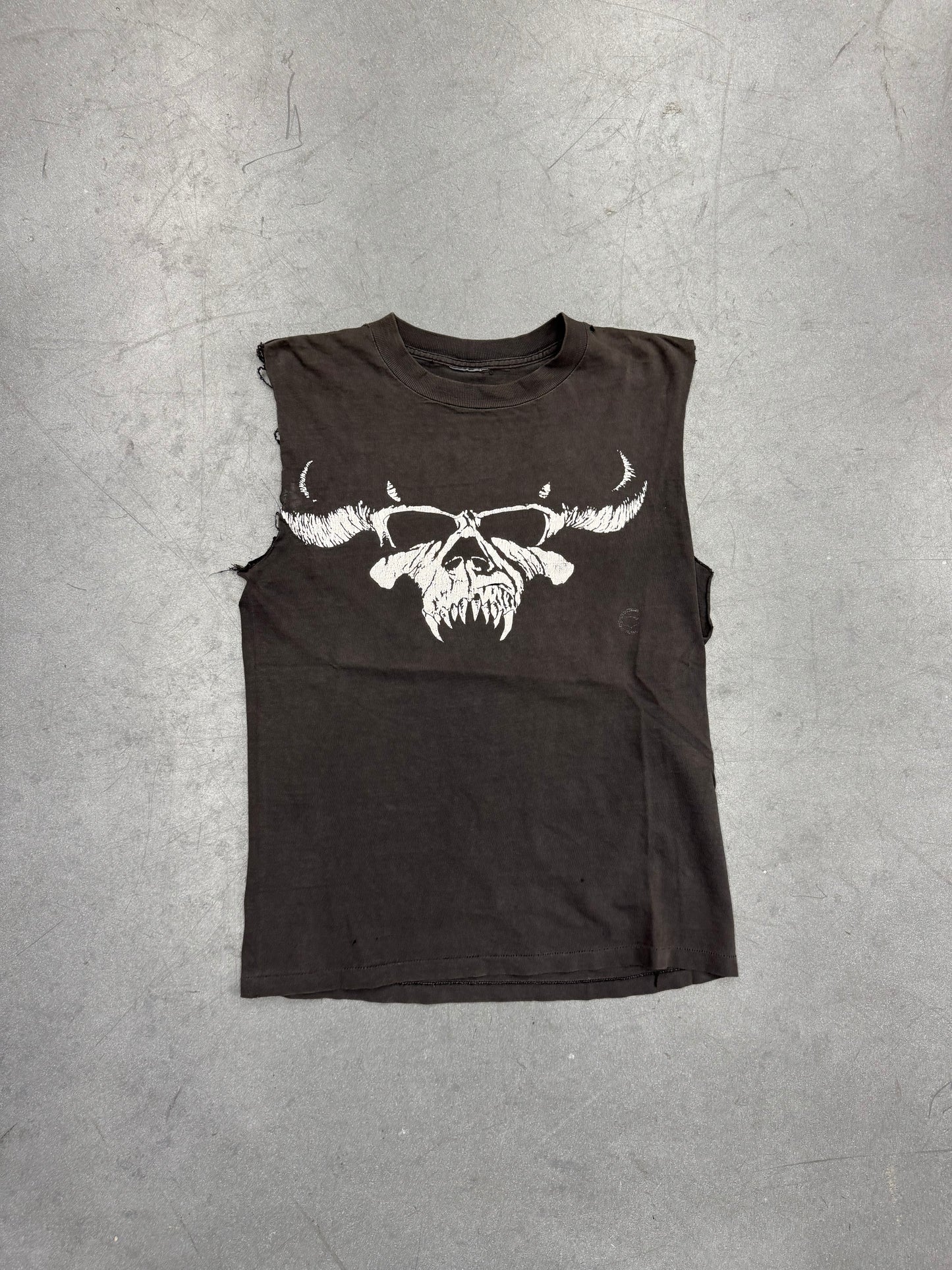 90S DANZIG SKULL LOGO CUT-OFF TEE (CUT TAG)