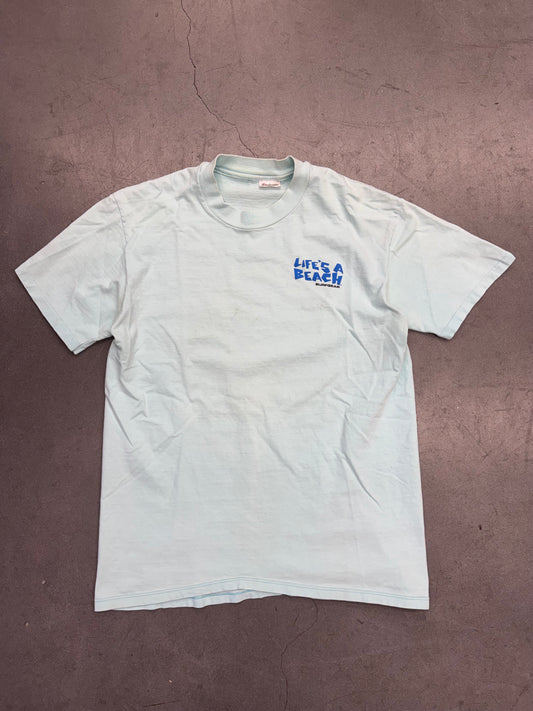80S LIFE'S A BEACH SURFGEAR TO SERVE AND PROTECT TROJAN FNZ FADED TEE (STEDMAN TAG)