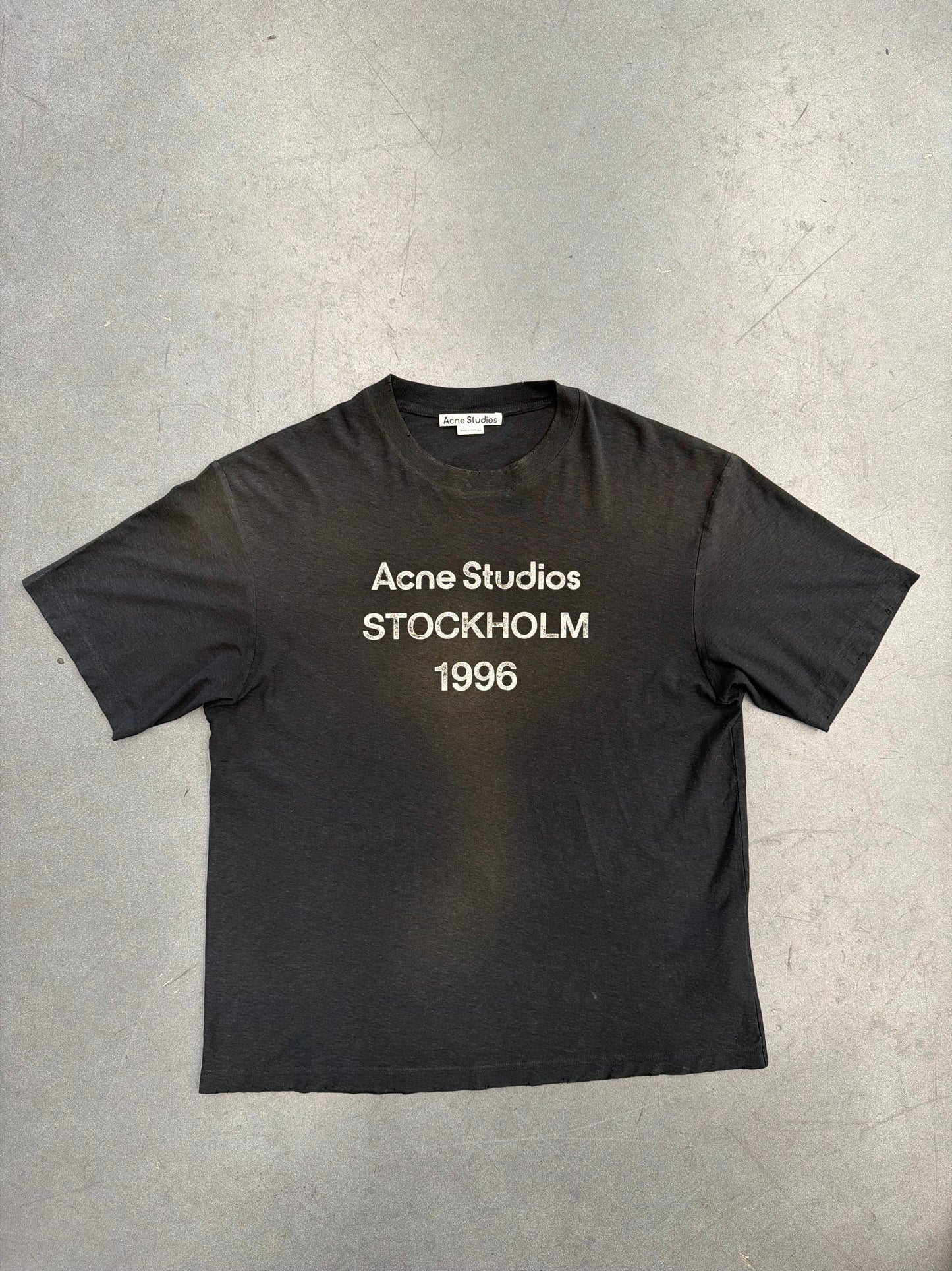 ACNE STUDIOS STOCKHOLM 1996 FADED BLACK TEE