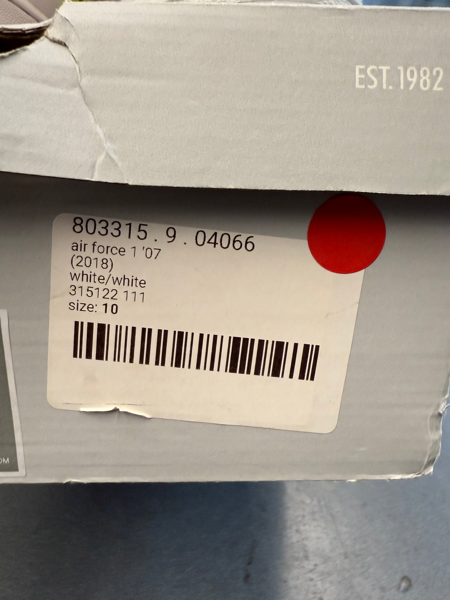 2019 SIZE 10 AIR FORCE 1 FLIGHT CLUB MIAMI OPENING CUSTOM TBD IN PROGRESS (PRE-OWNED WITH BOX)