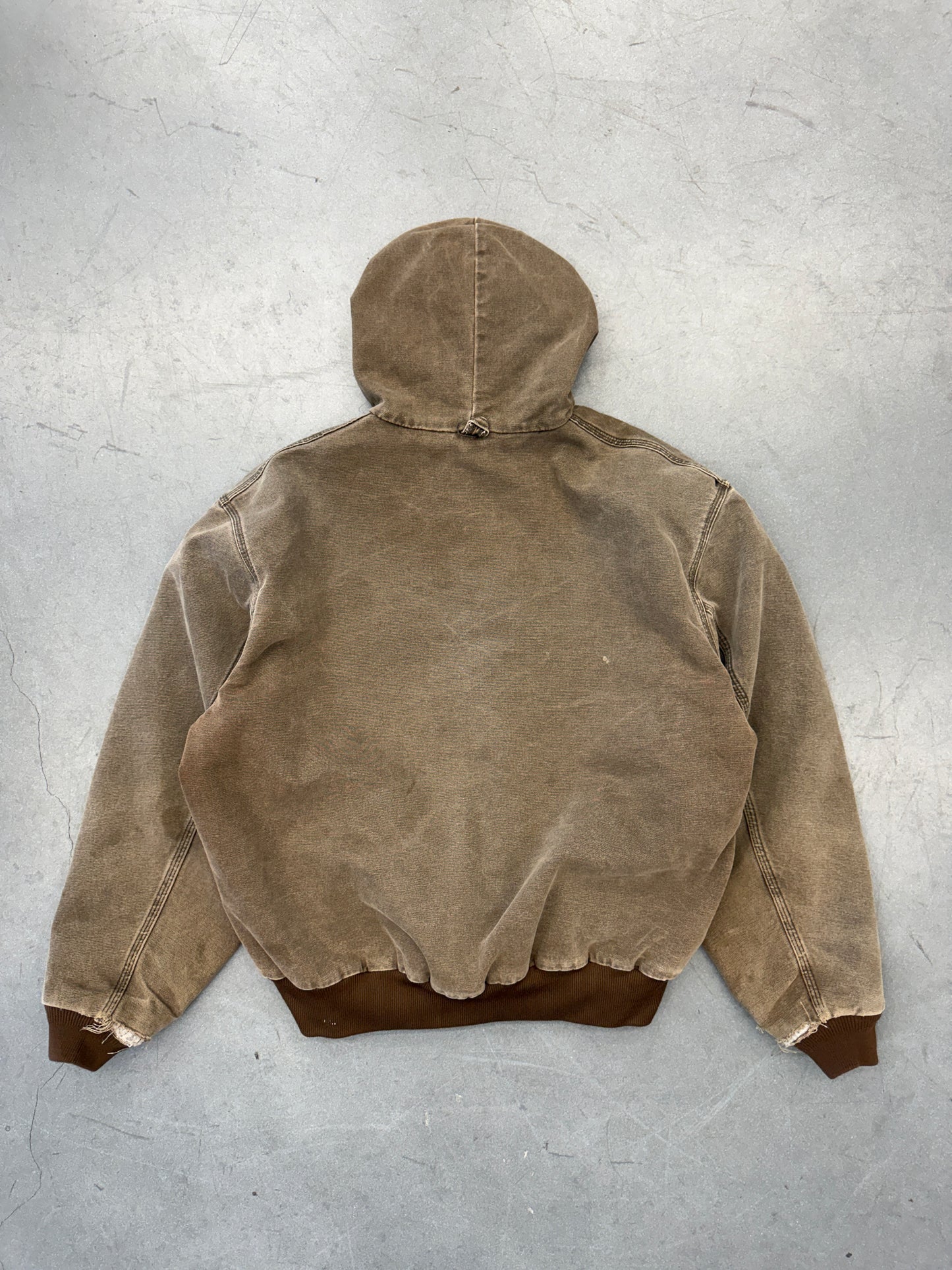 ‘80S CARHARTT INSULATED CANVAS WORK JACKET - BROWN (JQ282)