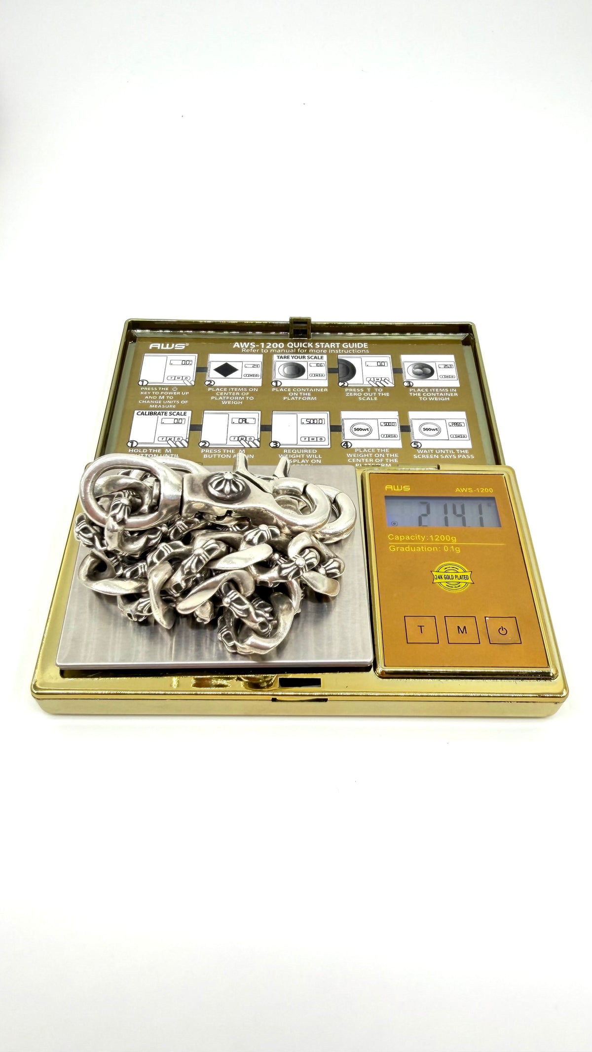 CHROME HEARTS EXTRA FANCY SILVER WALLET CHAIN (16 INCH)
