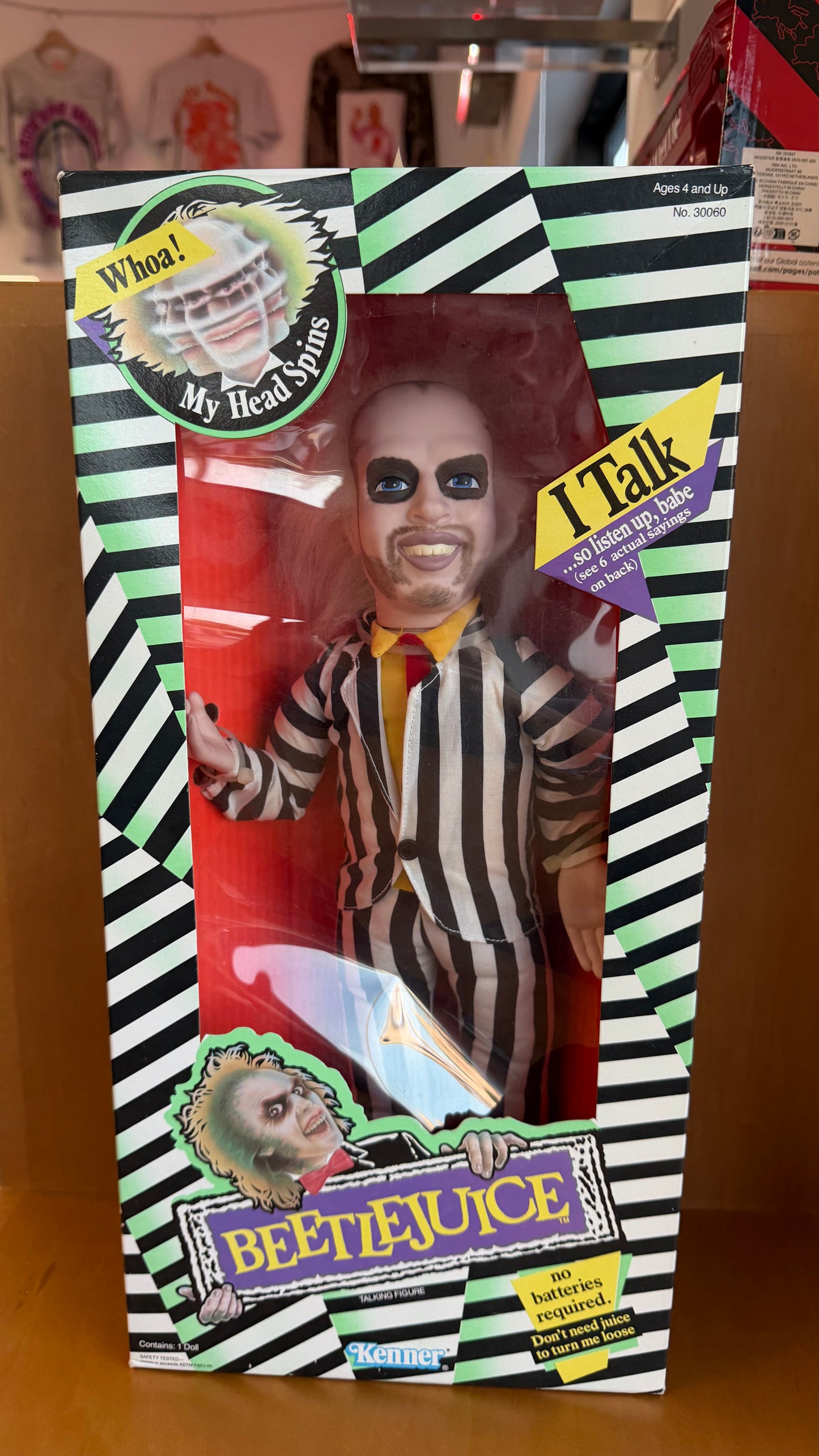 1989 BEETLEJUICE TALKING FIGURINE BY KENNER