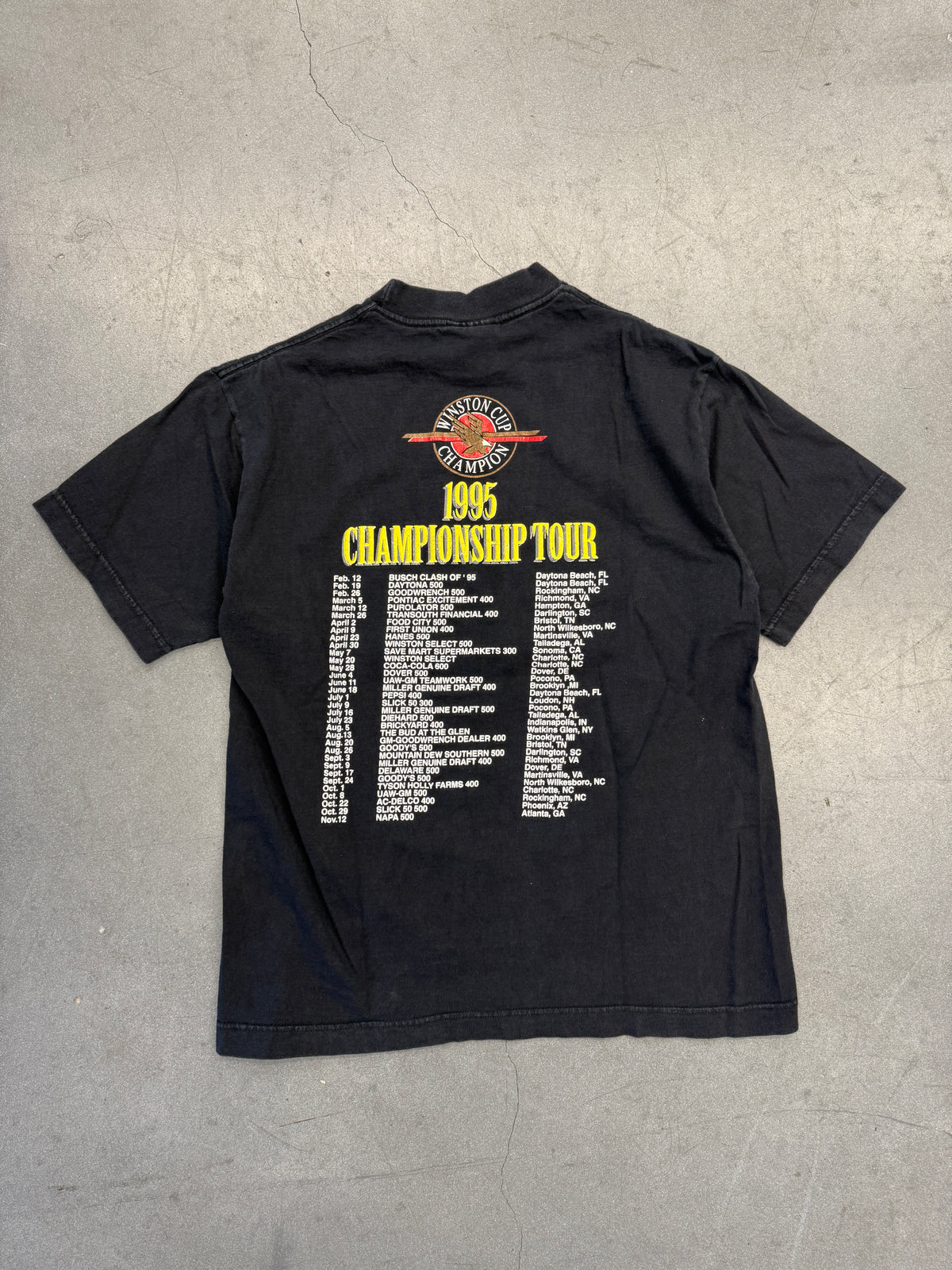 1995 PROFILE OF A LEGEND DALE EARNHARDT NASCAR TEE (PREFERRED SPORTSWEAR TAG)