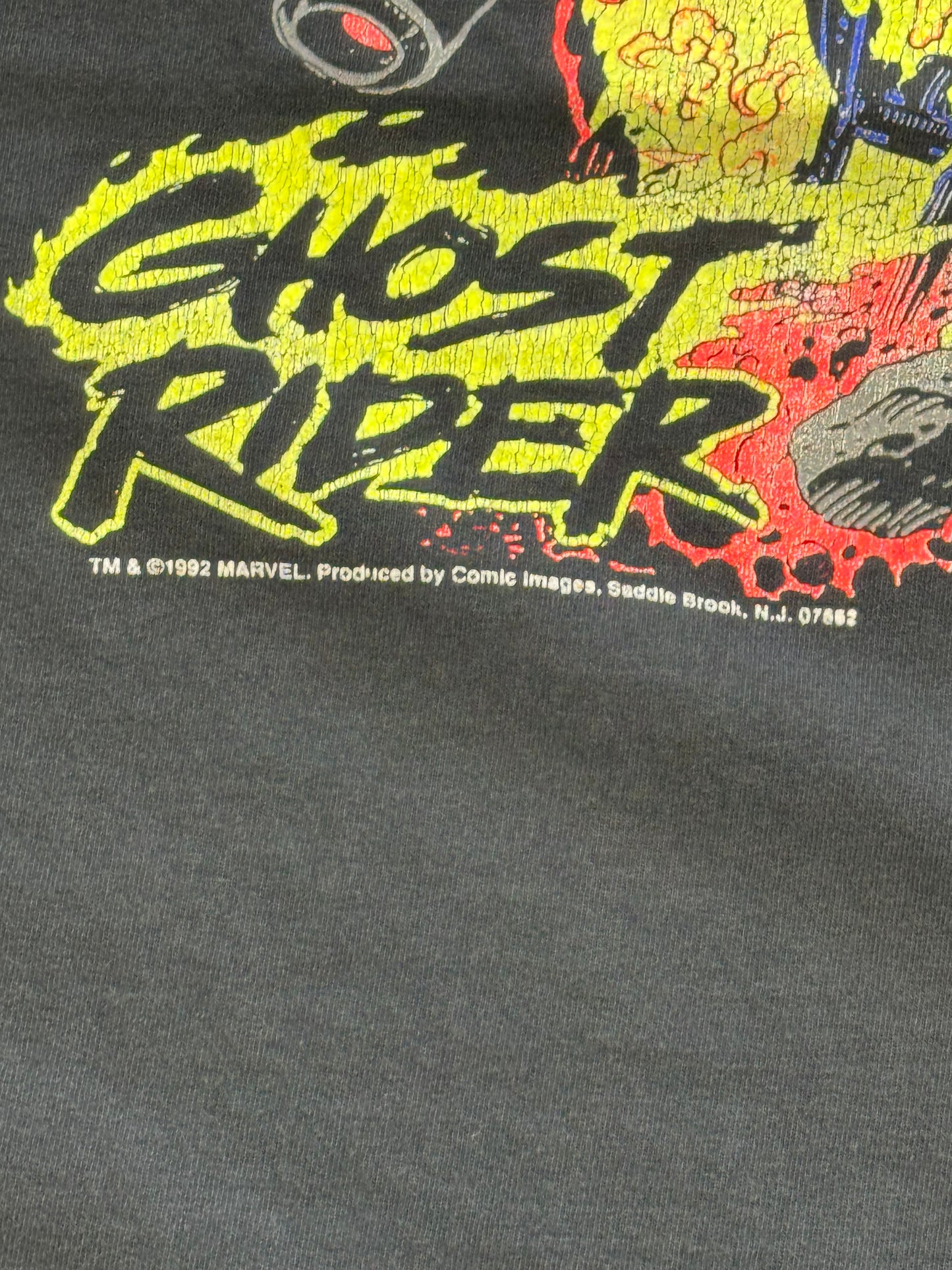 1992 MARVEL COMIC IMAGES GHOST RIDER WHIP TEE (TENNESSE RIVER TAG)