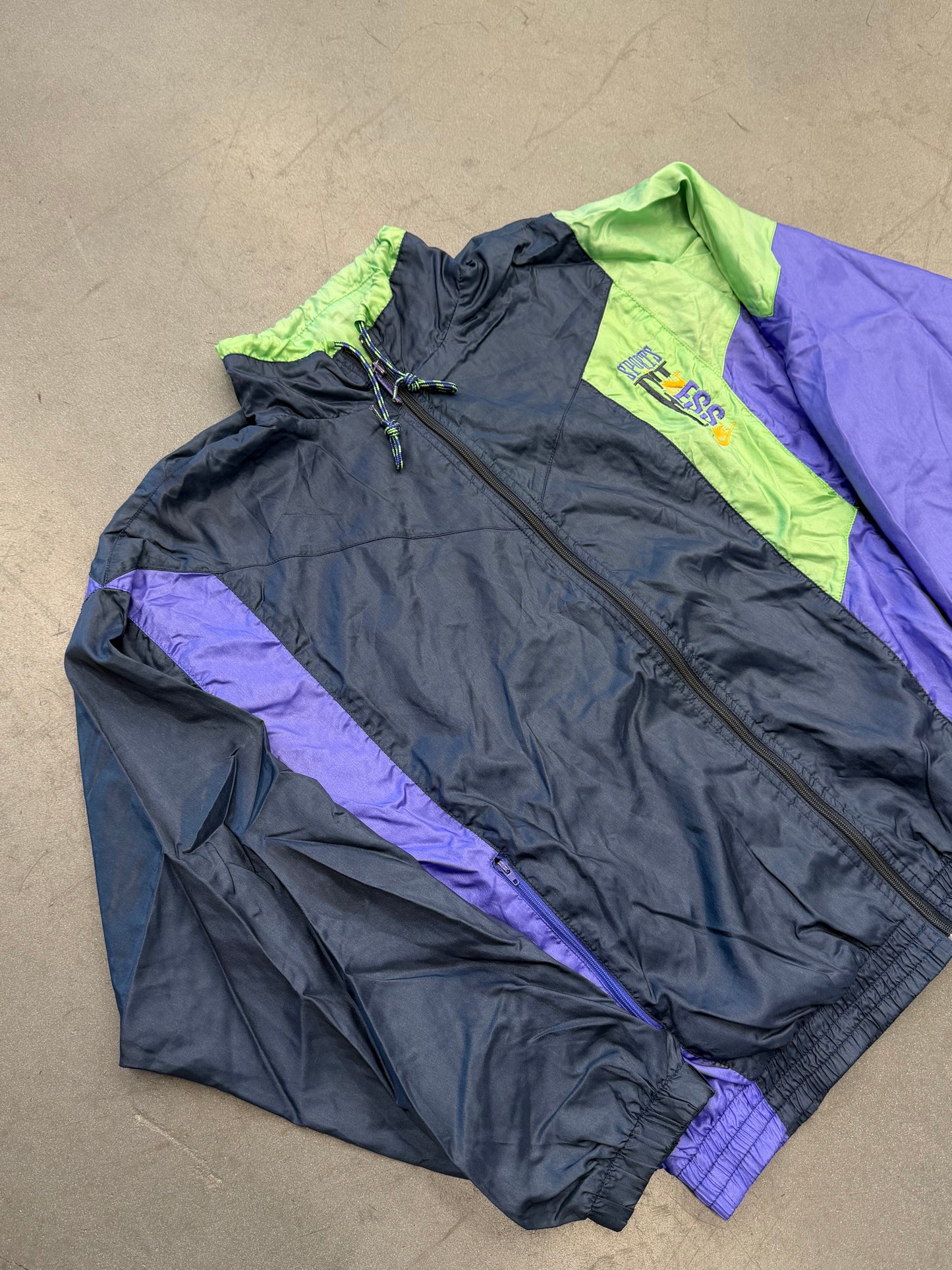 90S NIKE SPORTS FITNESS COLORBLOCK ZIP-UP WINDBREAKER