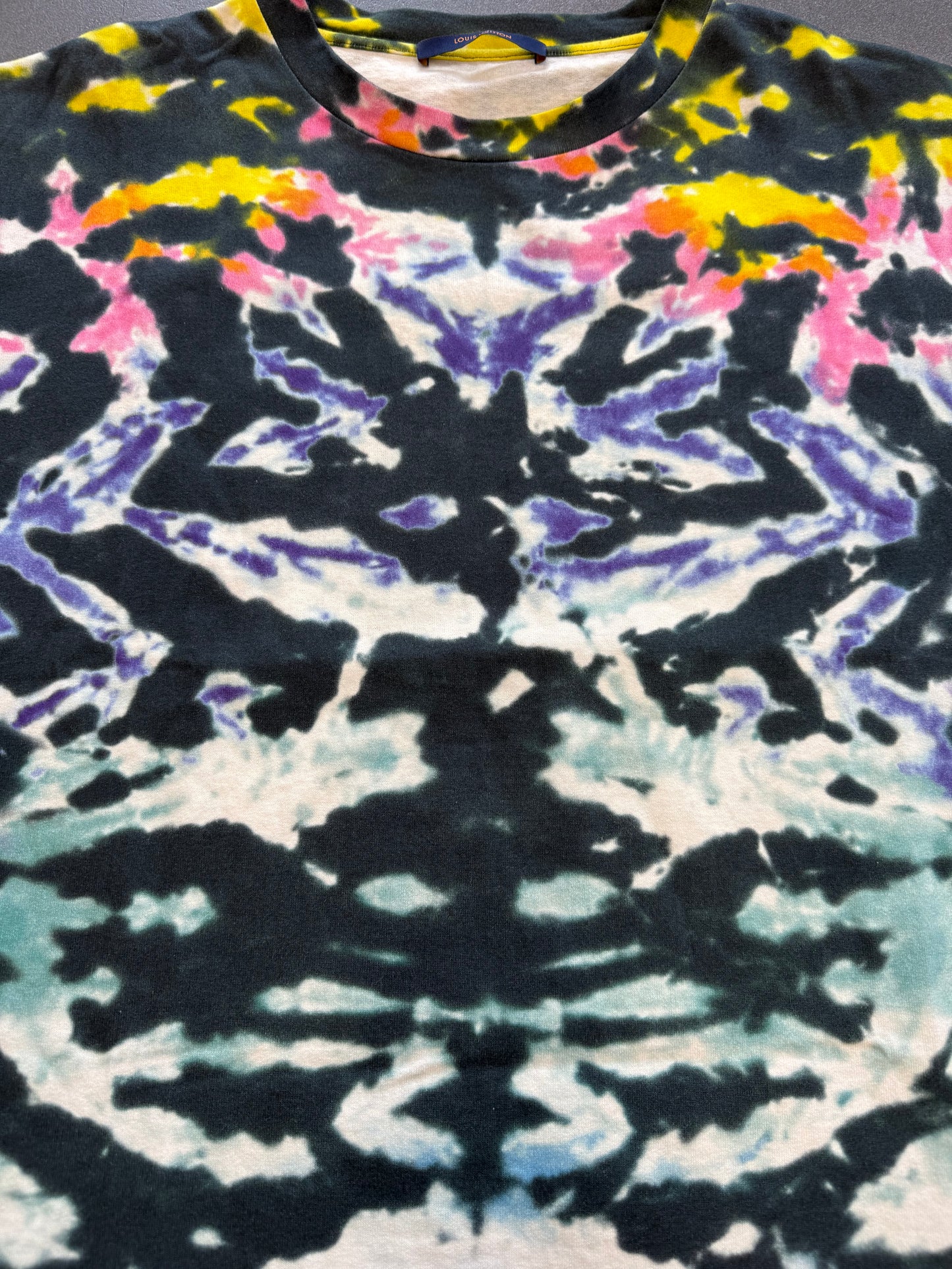 SS19 LOUIS VUITTON VIRGIL ABLOH PLAIN RAINBOW TIE DYE TEE (L)