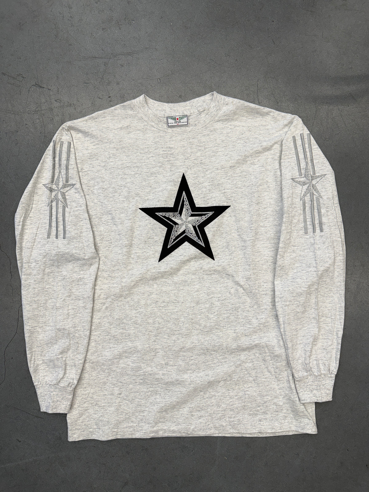 90S VINTAGE HARD TAIL CHROME STAR STYLE LONG SLEEVE TEE