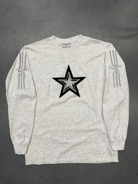 90S VINTAGE HARD TAIL CHROME STAR STYLE LONG SLEEVE TEE