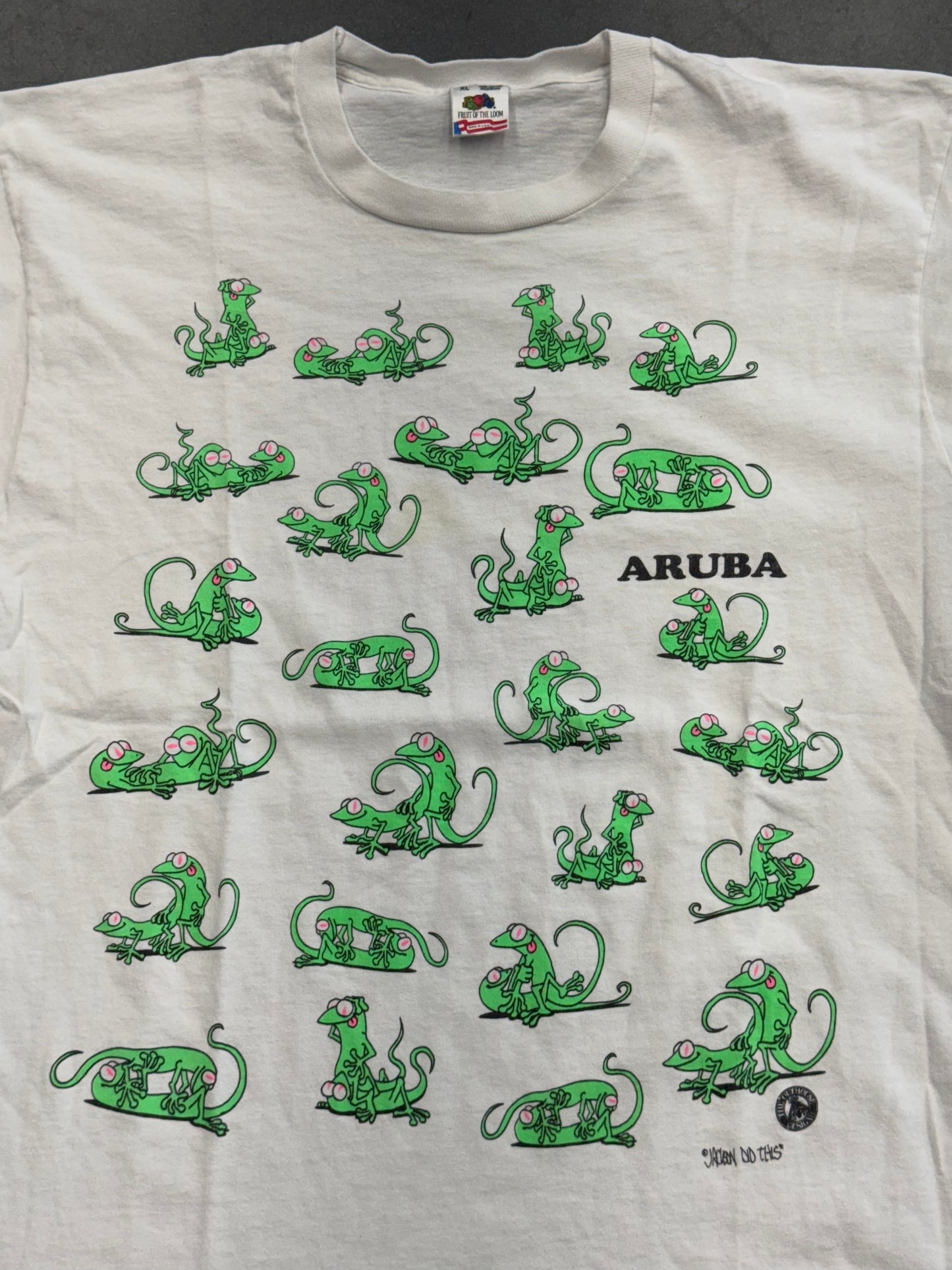90'S ARUBA LIZARD SEX POSITIONS TEE (FOTL TAG)