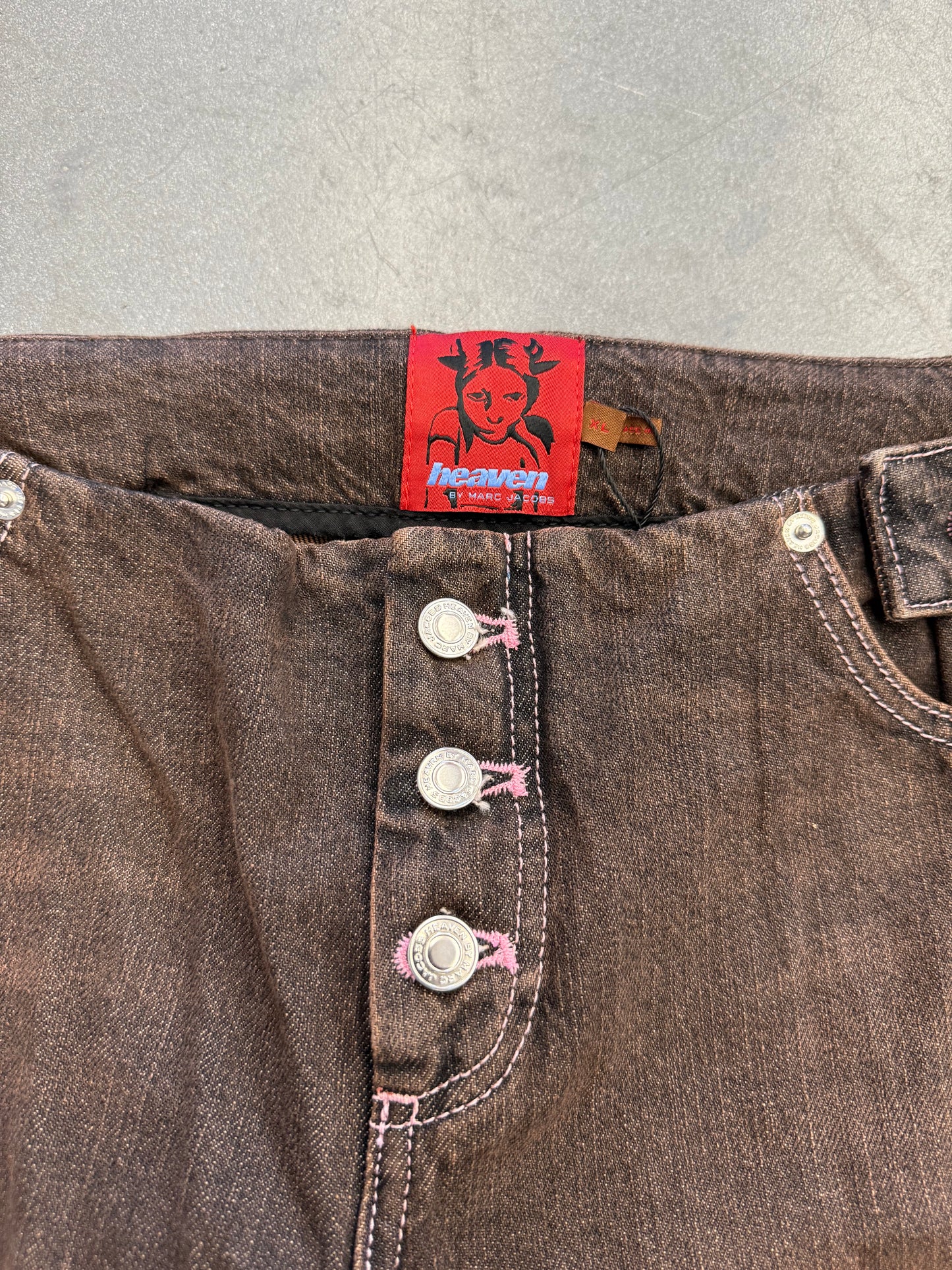 HEAVEN BY MARC JACOBS JACOBS DETACHED WAISTBAND FLARE JEANS