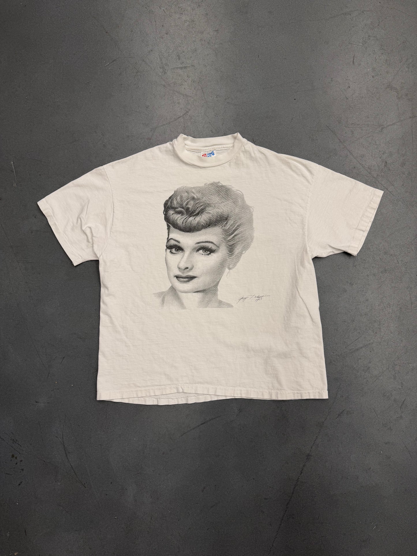 1987 'I LOVE LUCY' LUCILLE BALL PORTRAIT TEE (HANES TAG)