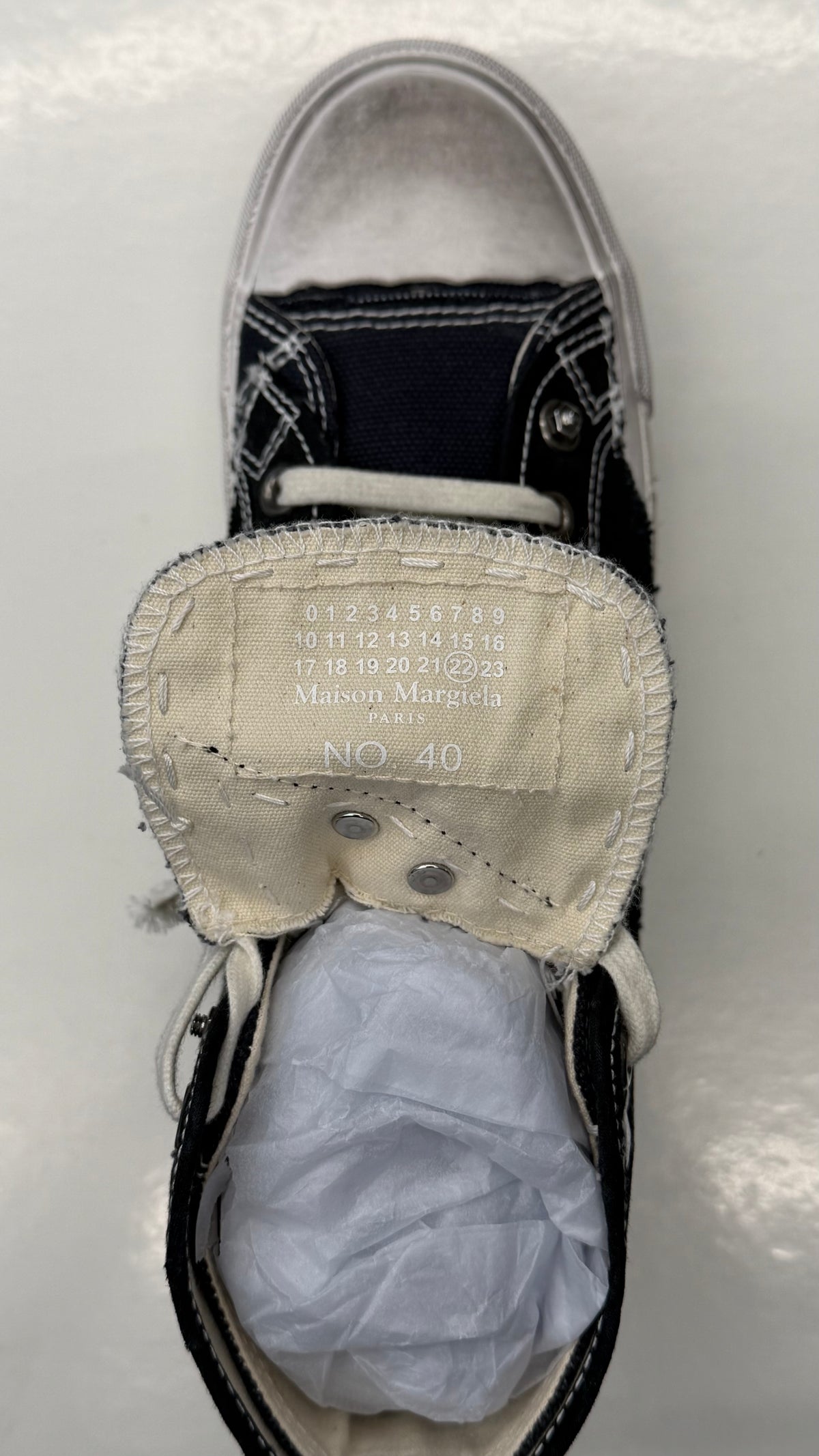 MAISON MARGIELA LOVE TO DEATH SNEAKERS BLUE/BLACK
