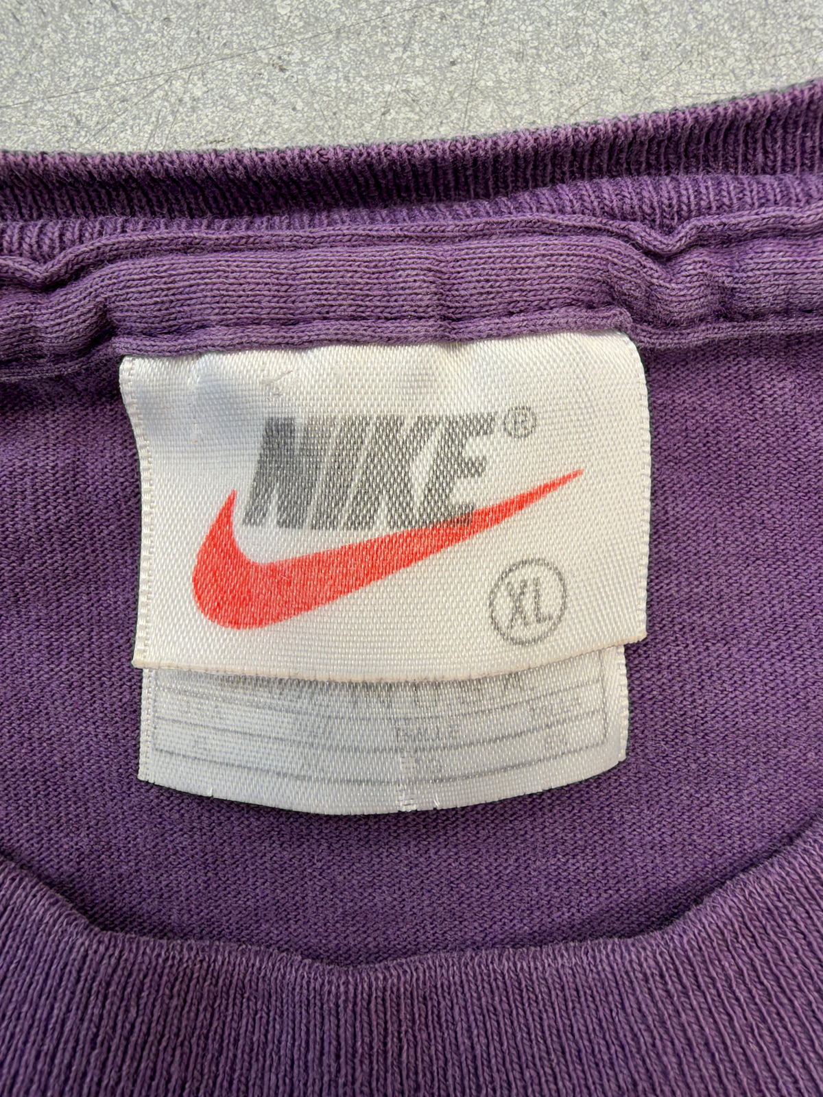 90'S NIKE SPELLOUT SIDE SWOOSH TEE - PURPLE/PURPLE (WHITE NIKE TAG)