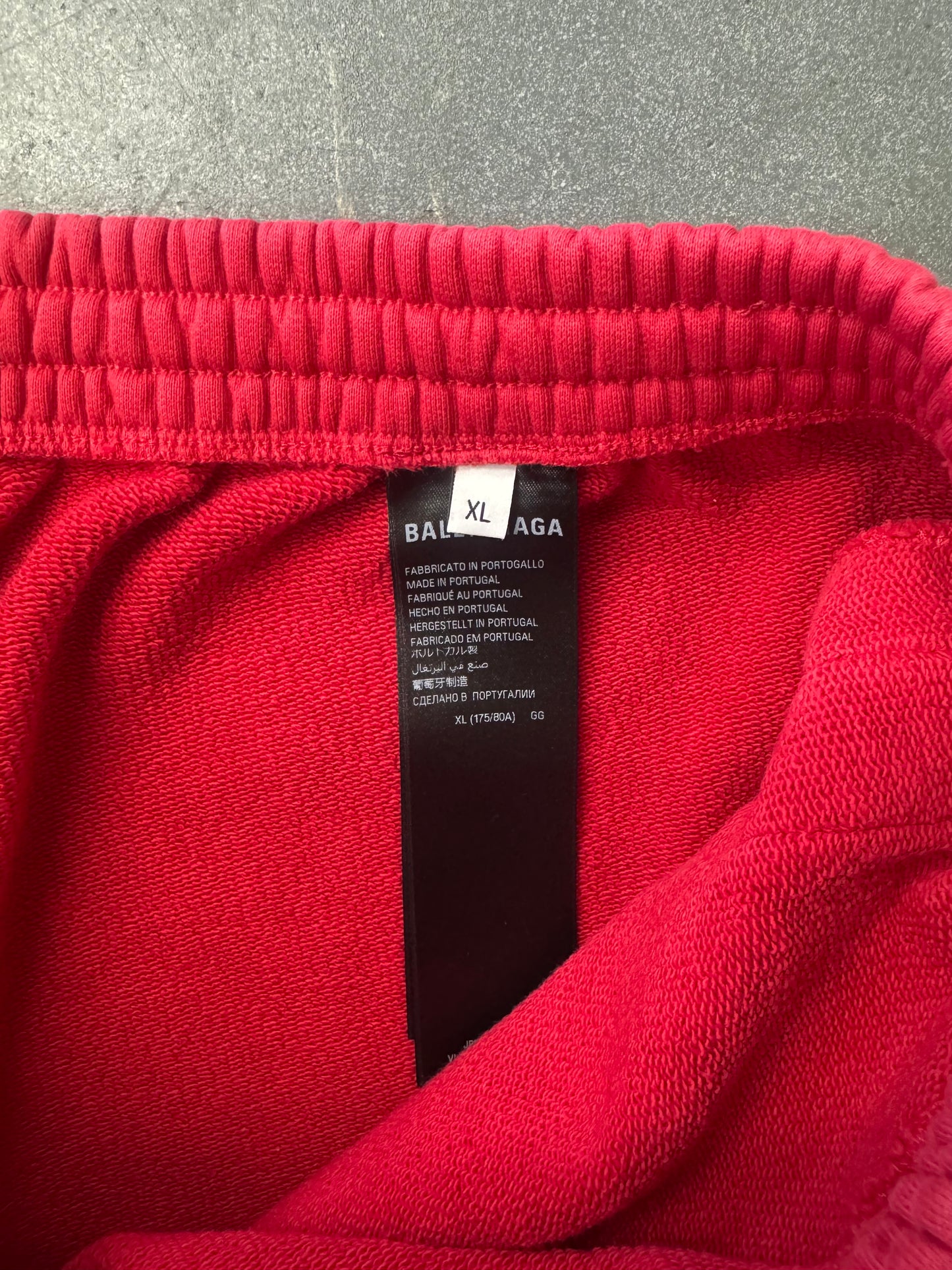 BALENCIAGA STENCIL TYPE BAGGY SWEATPANT - RED