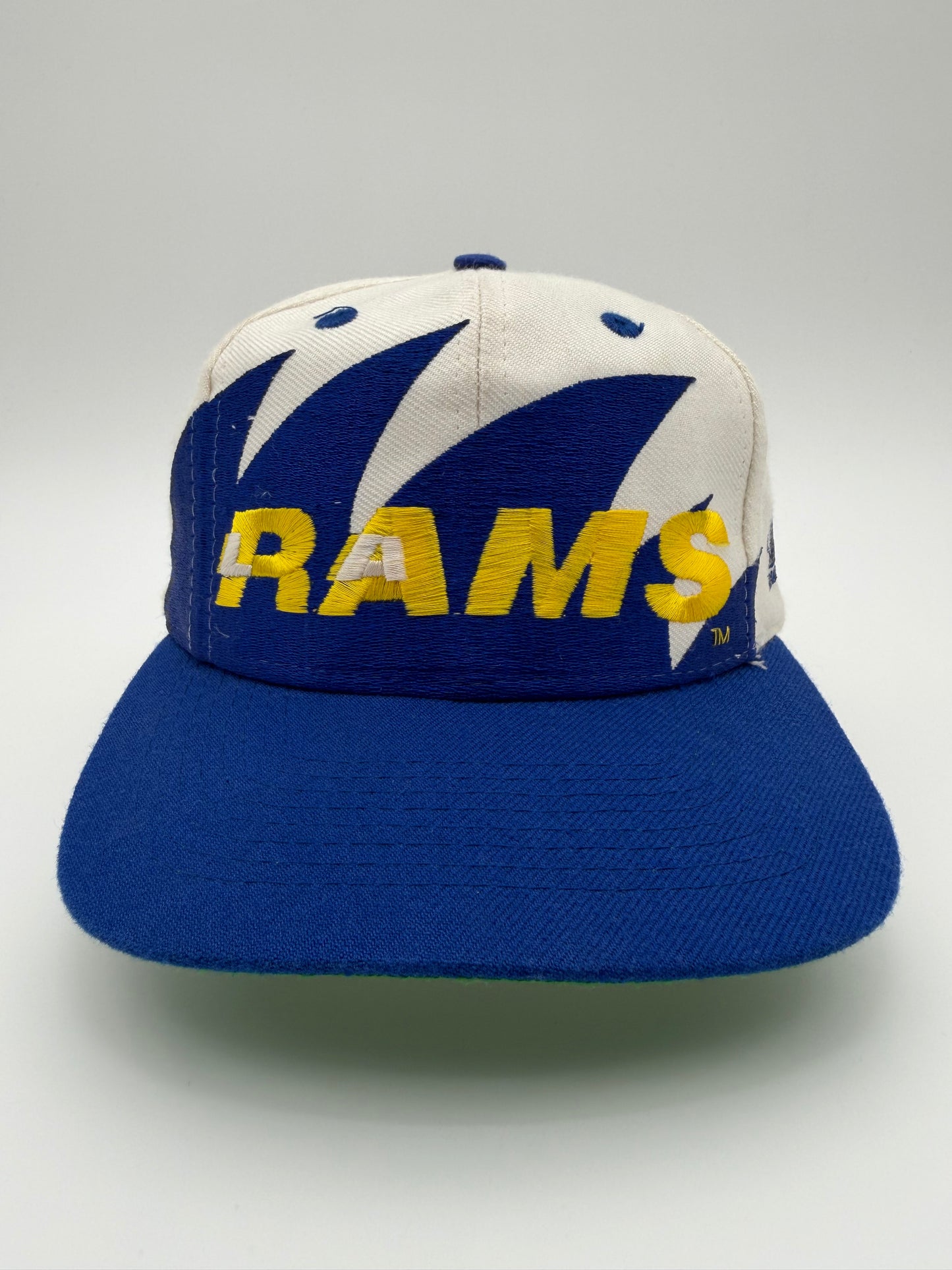 90'S LA RAMS SHARKTOOTH LOGO ATHLETIC SIGNED SNAPBACK (PRO LINE TAG)