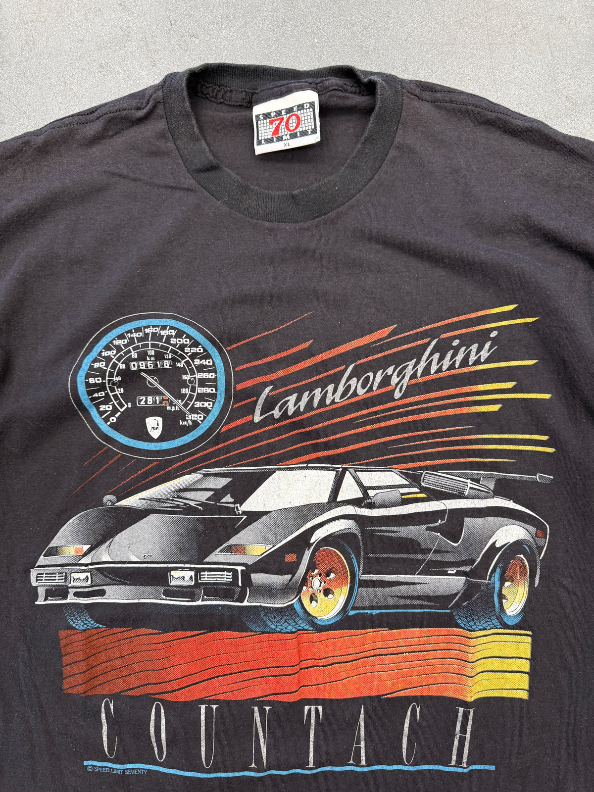 1980S LAMBORGHINI COUNTACH TEE (SPEED LIMIT TAG)