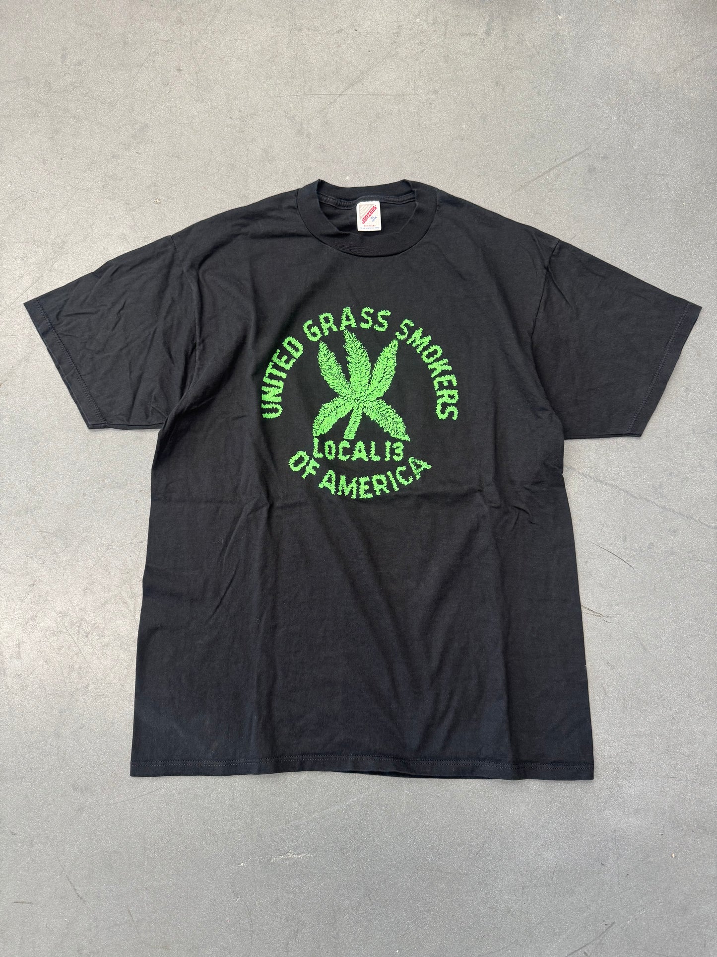 90S UNITED GRASS SMOKERS OF AMERICA TEE (JERZEES TAG)