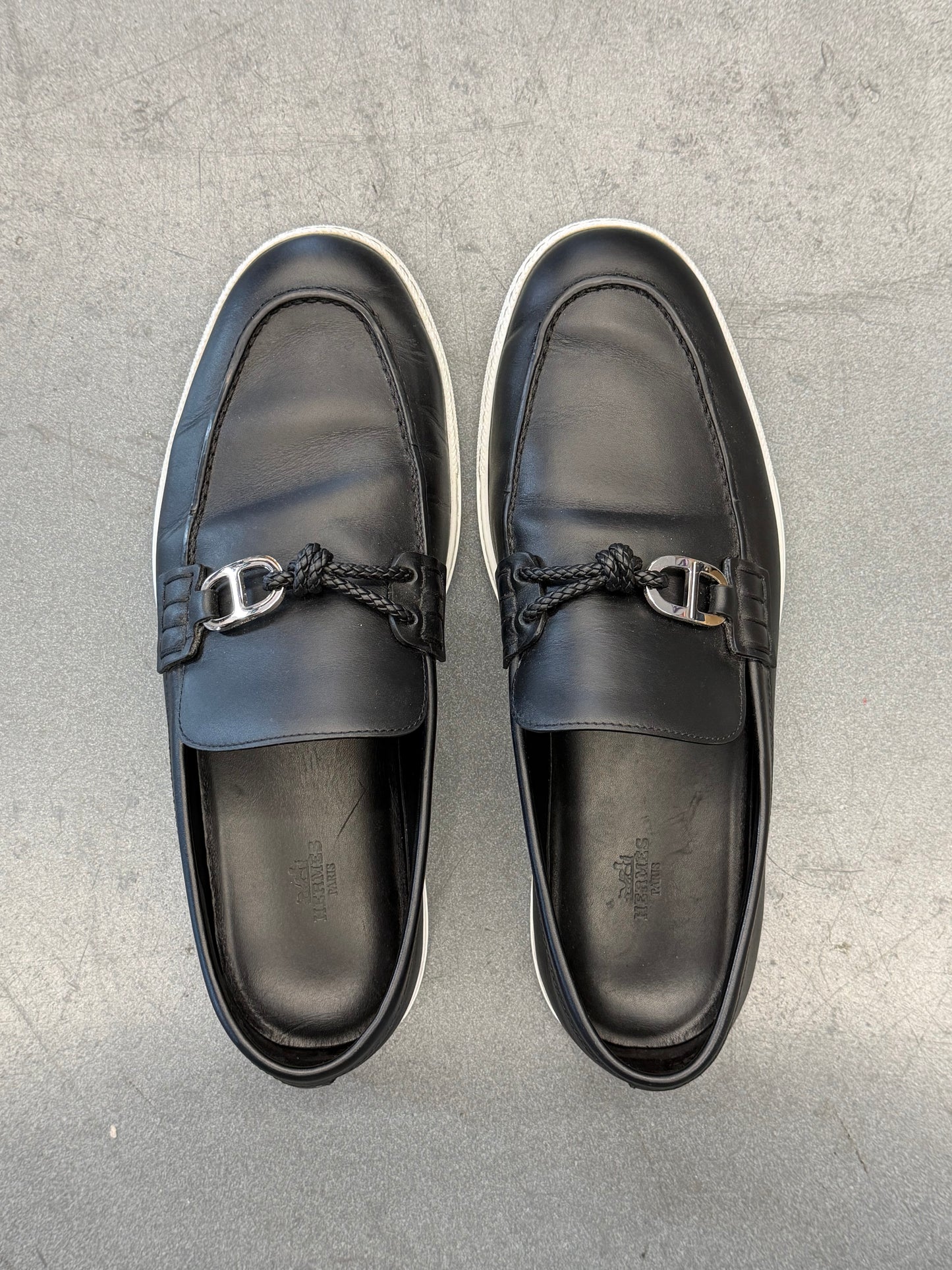 SIZE 43 HERMES IGNACIO LOAFER - BLACK (NO BOX)