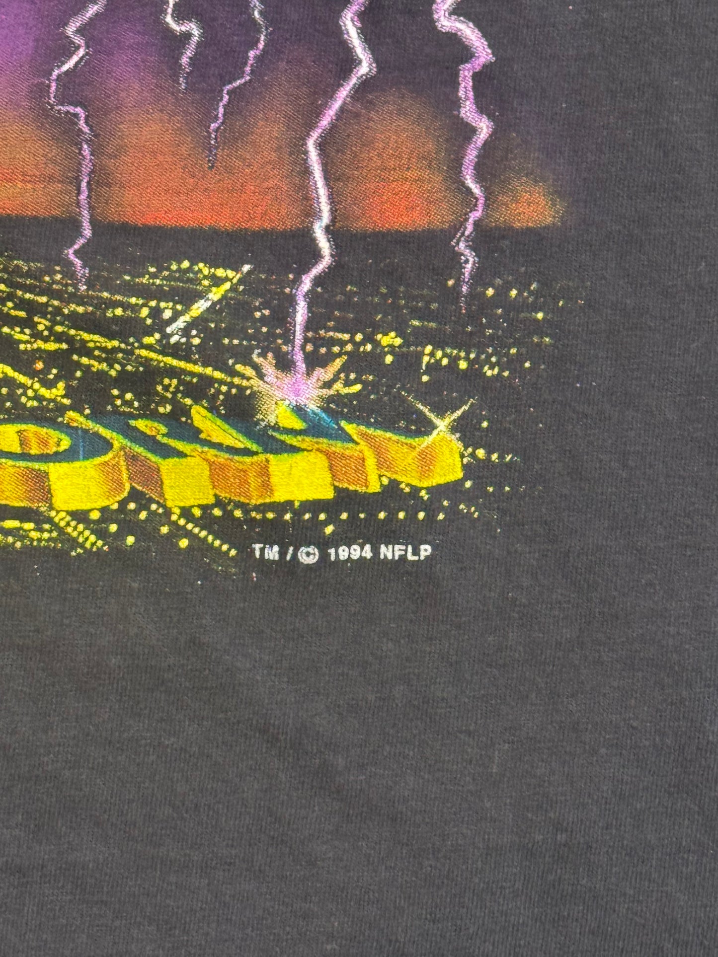 1994 MIAMI DOLPHINS RIDING THE STORM TEE (OFFICAL FAN SPORTSWEAR TAG)