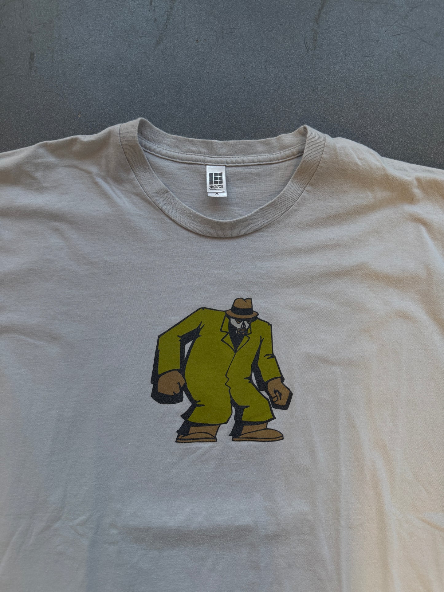 2004 MF DOOM MADVILLIAN STONES THROW CARTOON CHARACTER TEE (STANDARD AMERICAN TAG)