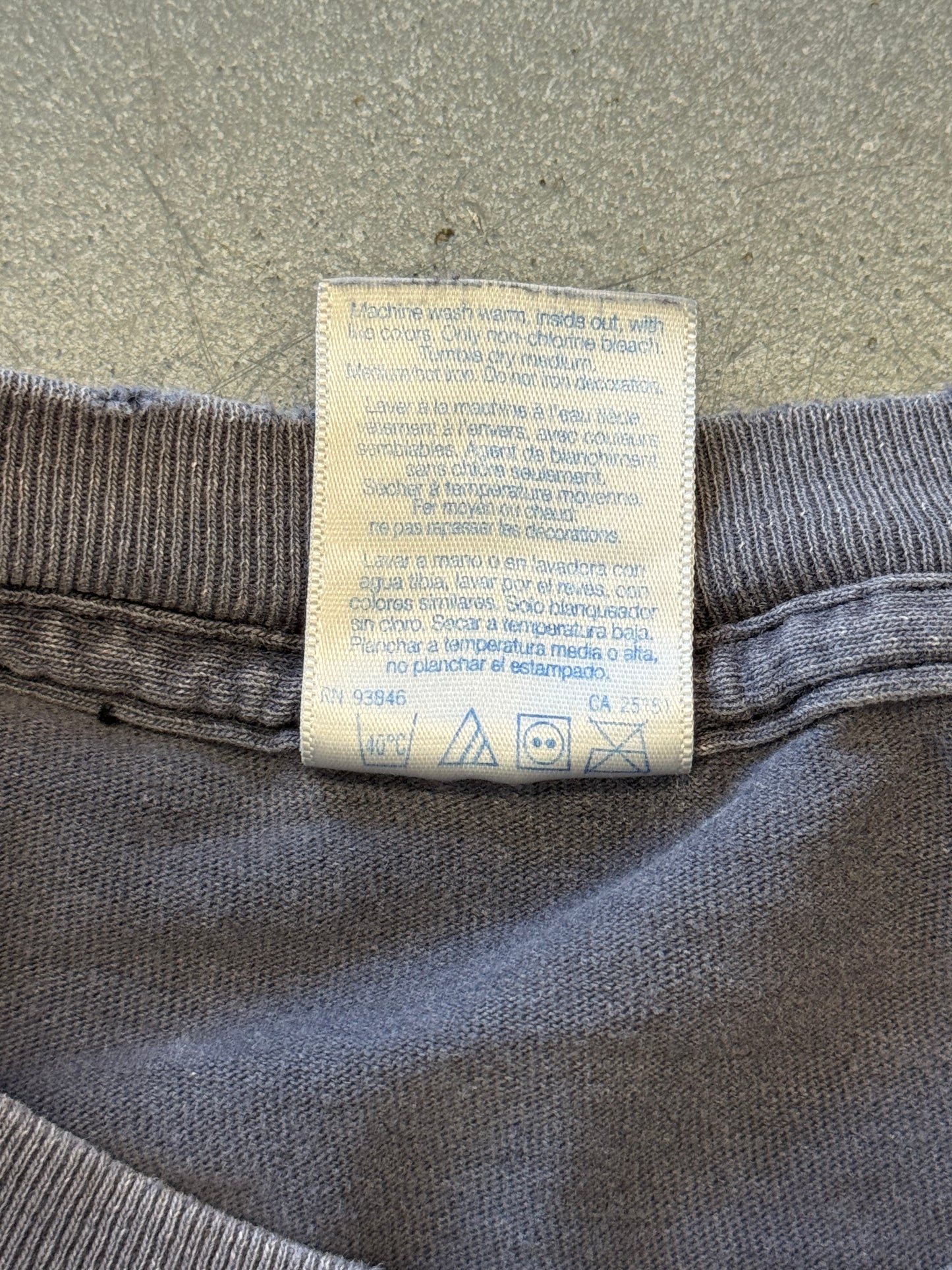 90S "MY MONKEY MADE ME DO IT!" FADED AND DISTRESSED TEE (GILDAN TAG)