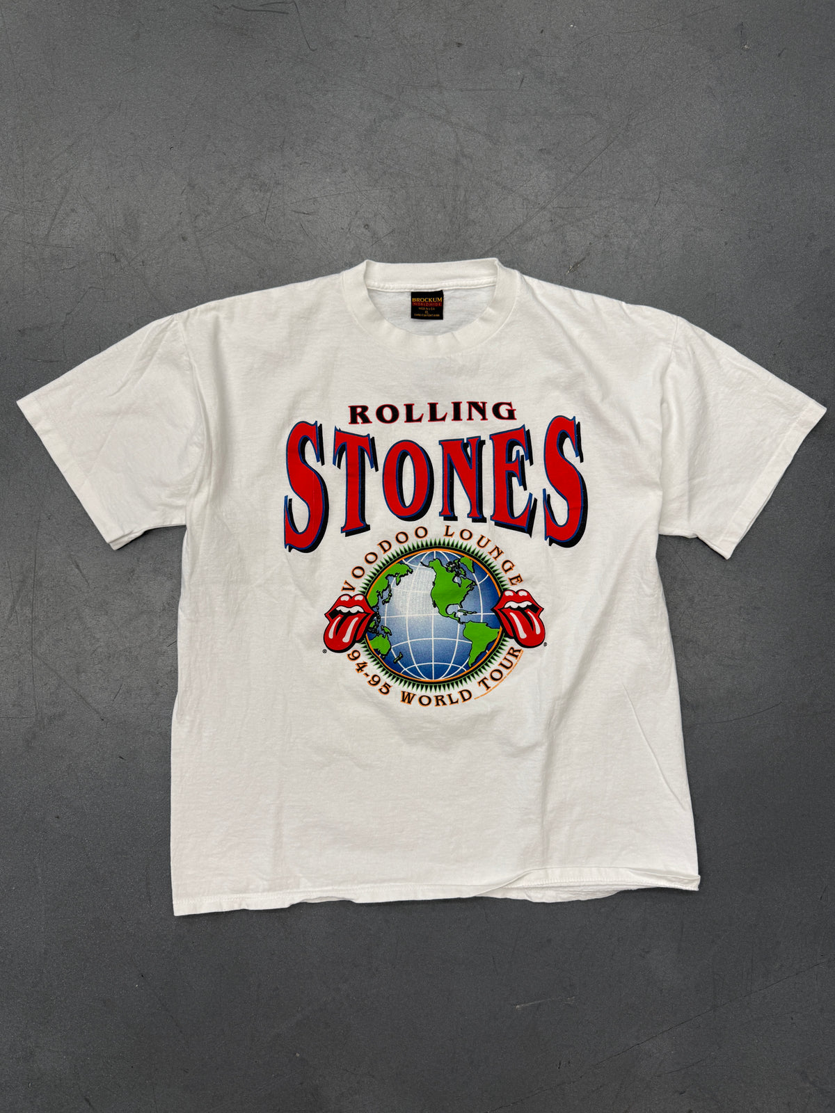 1994 ROLLING STONES VOODOO LOUNGE GLOBE TEE (BROCKUM TAG)