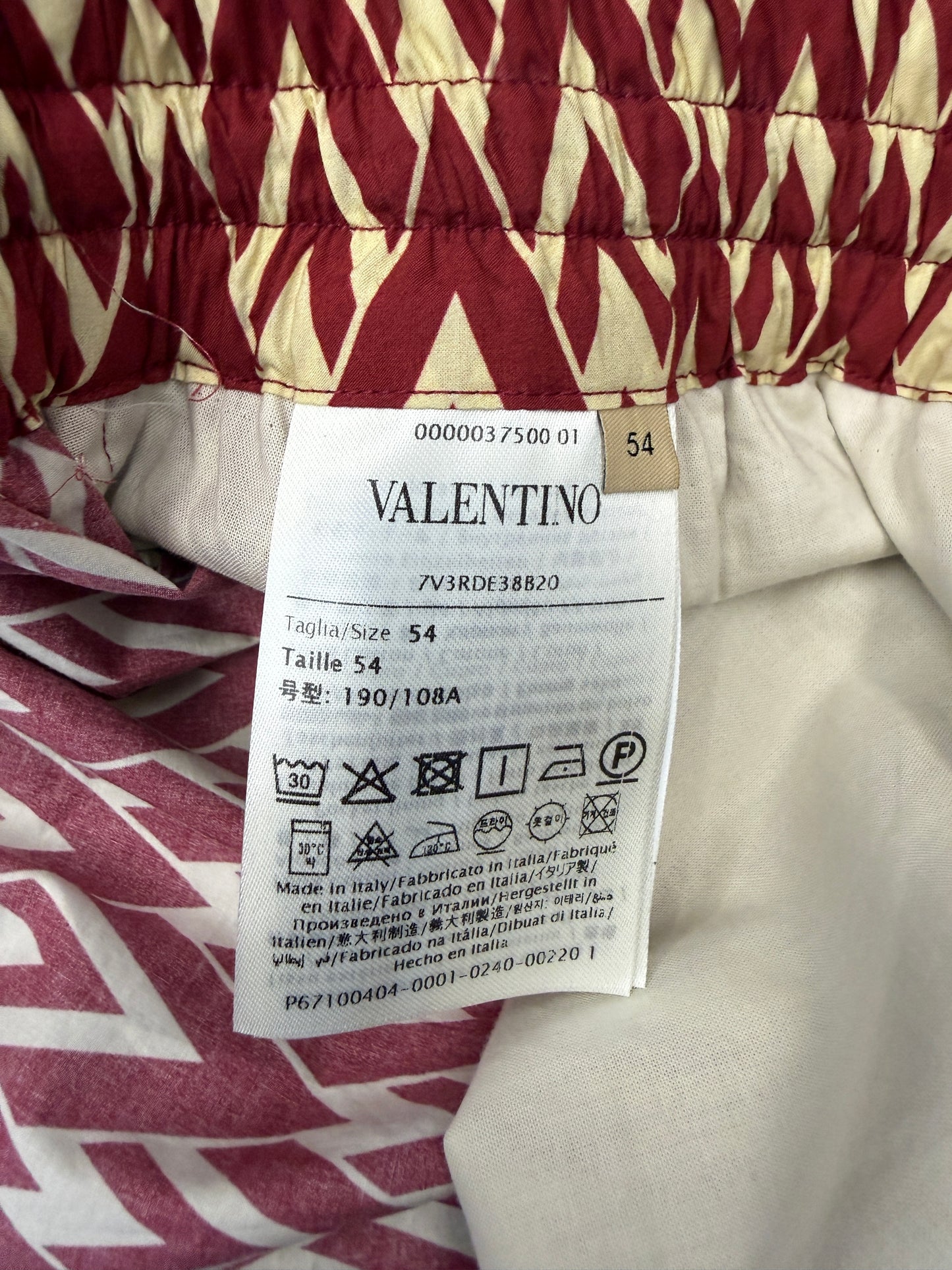 VALENTINO GARAVANI TOUTE LA V PRINTED SILK BERMUDA SHORTS
